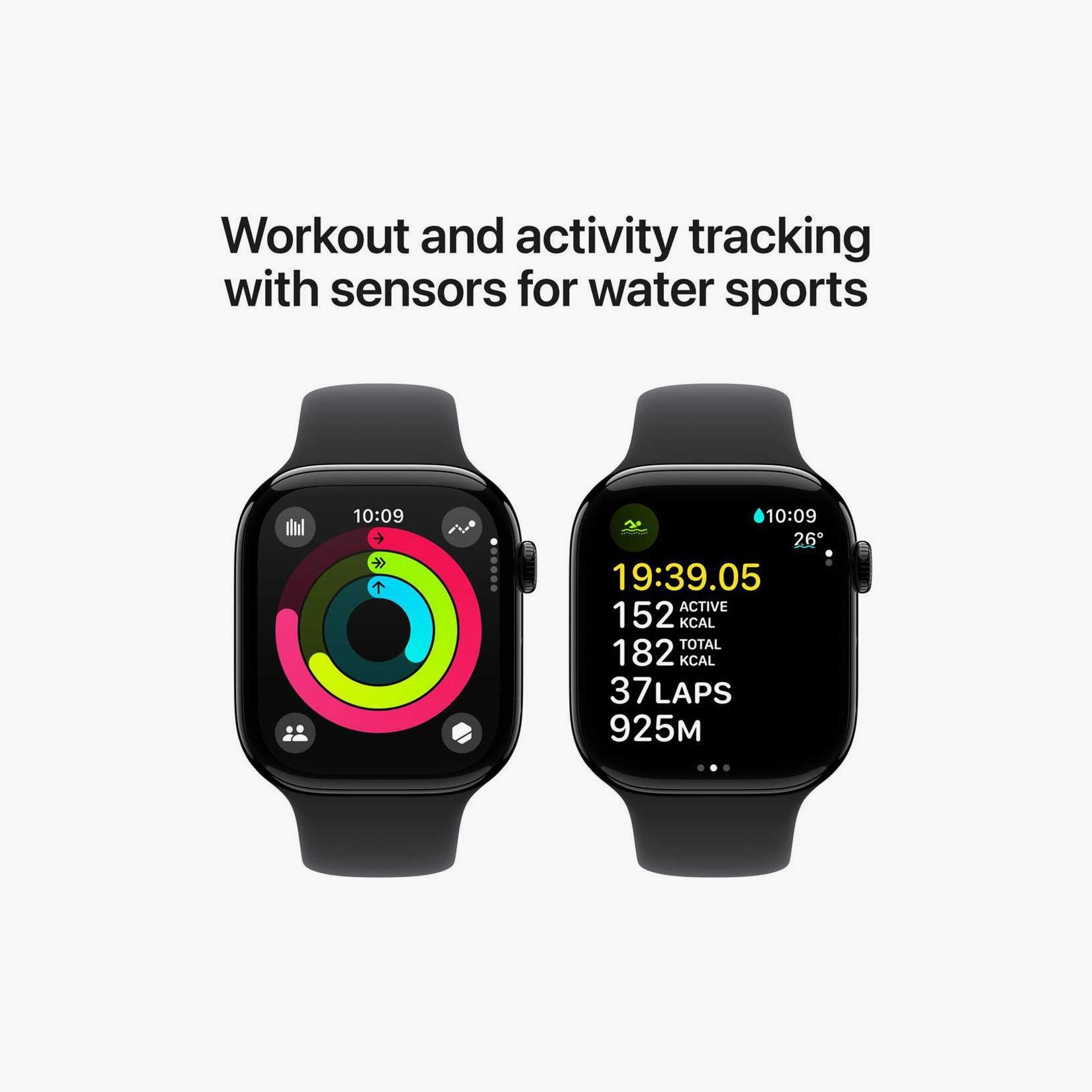 Apple Watch Series 10 GPS 46 mm Jet Black Aluminium Case with Black Sport Band M/L | MWWQ3QA/A-electronics-smartwatches-image-3