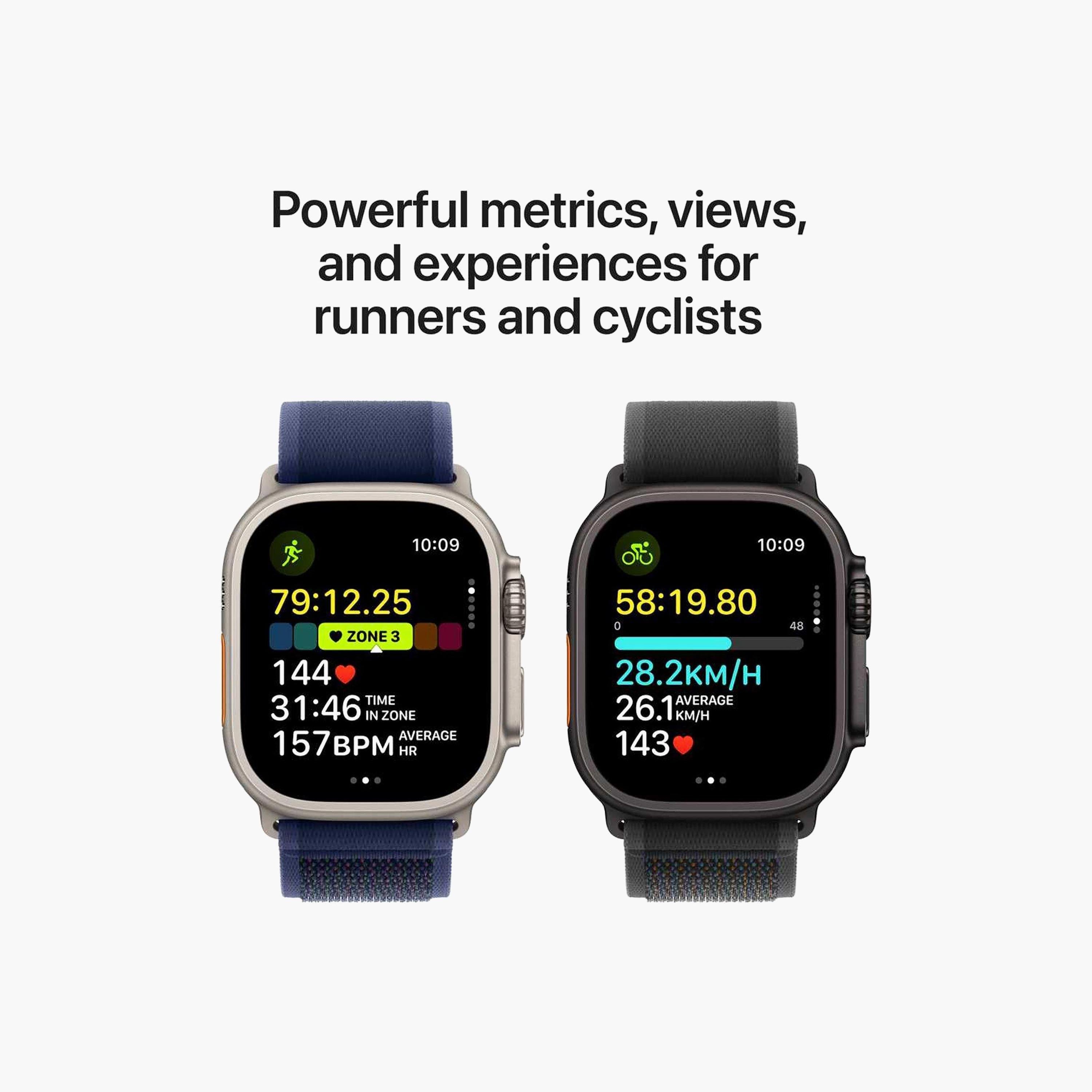 Apple Watch Ultra 2 GPS + Cellular 49mm Natural Titanium Case with Blue Trail Loop | MX4L3QA/A-men-watchesandjewellery-watches-image-4