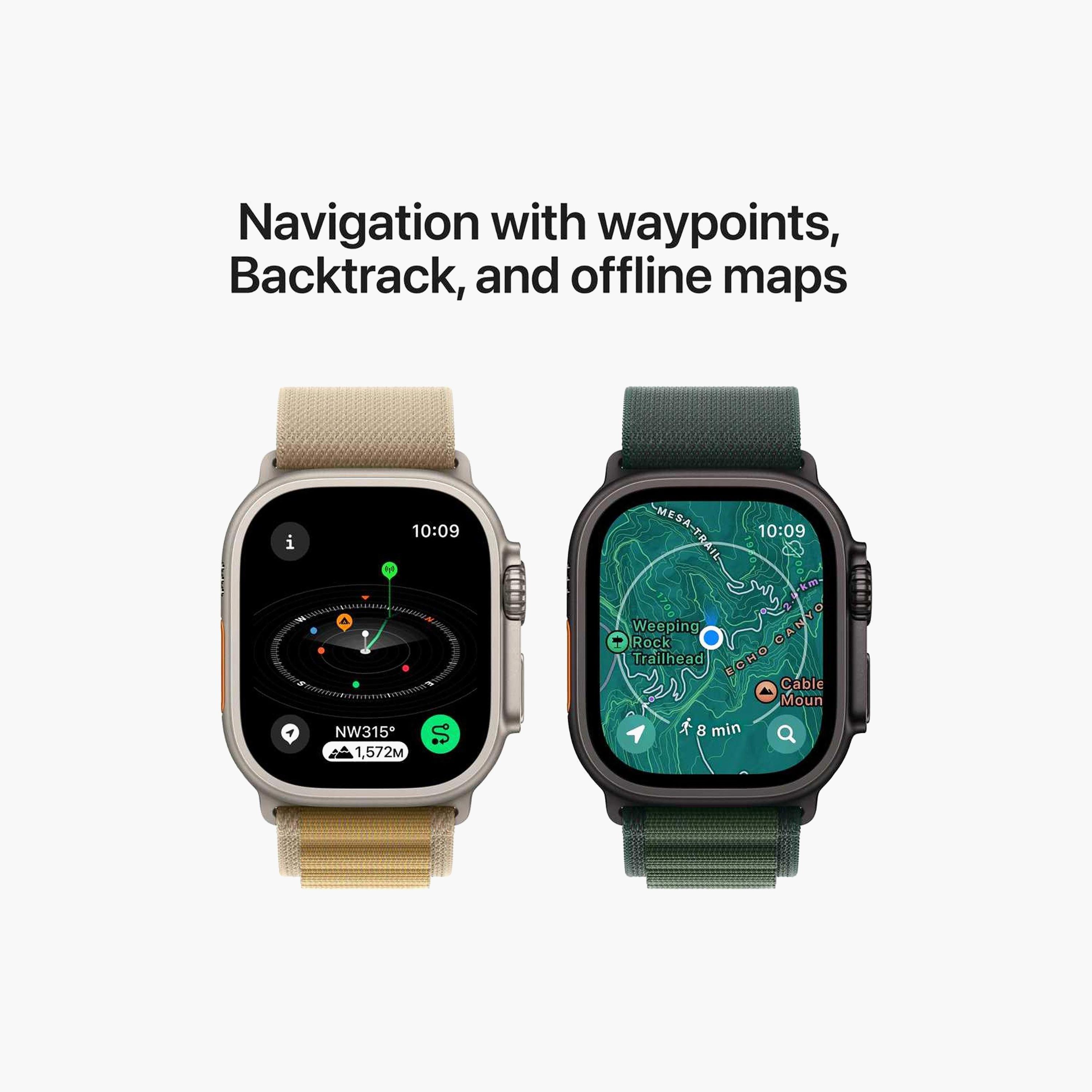 Apple Watch Ultra 2 GPS + Cellular 49mm Natural Titanium Case with Blue Trail Loop | MX4L3QA/A-men-watchesandjewellery-watches-image-6