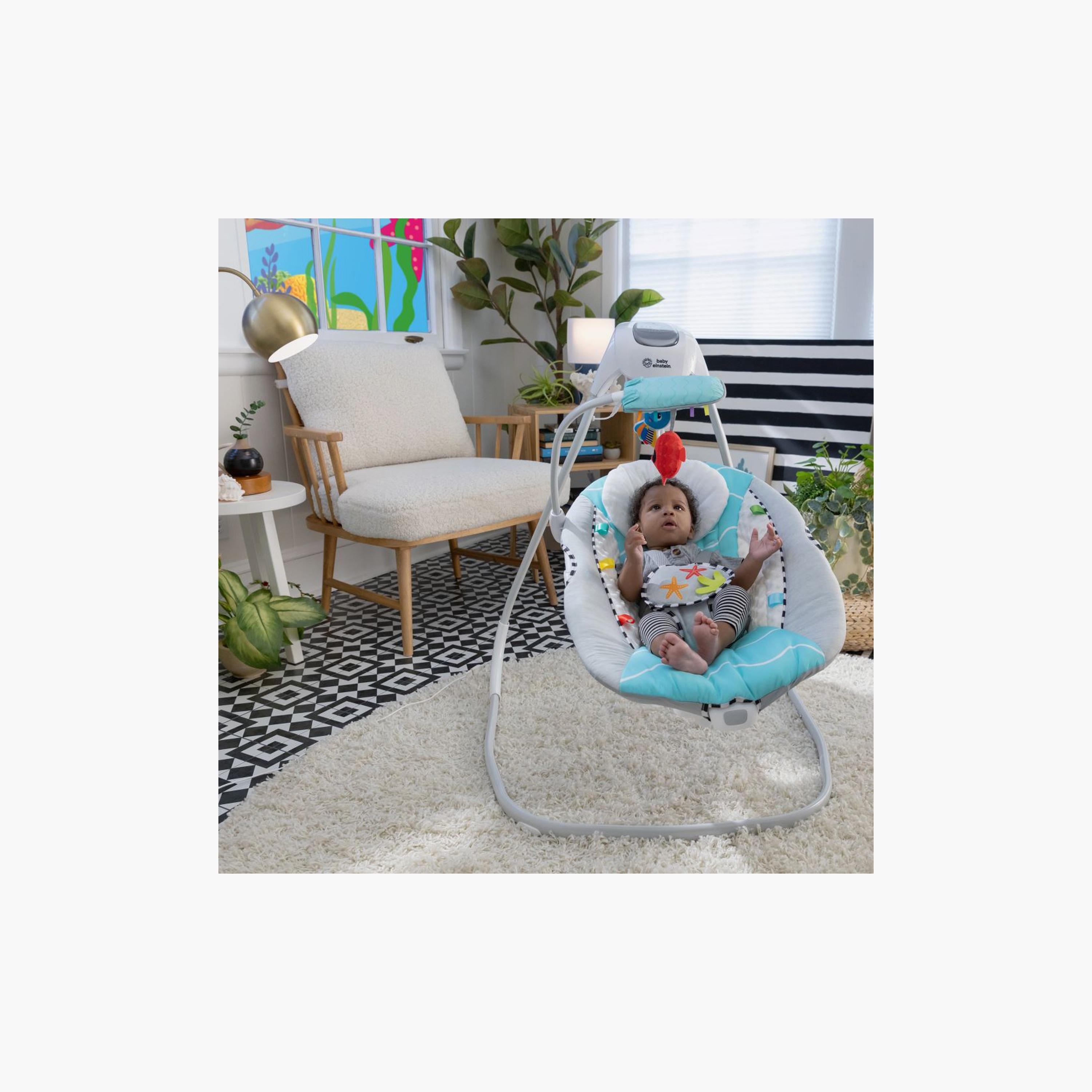 Baby Einstein Ocean Explorers Musical Compact Baby Swing - Grey-baby-infantactivity-swings-image-2