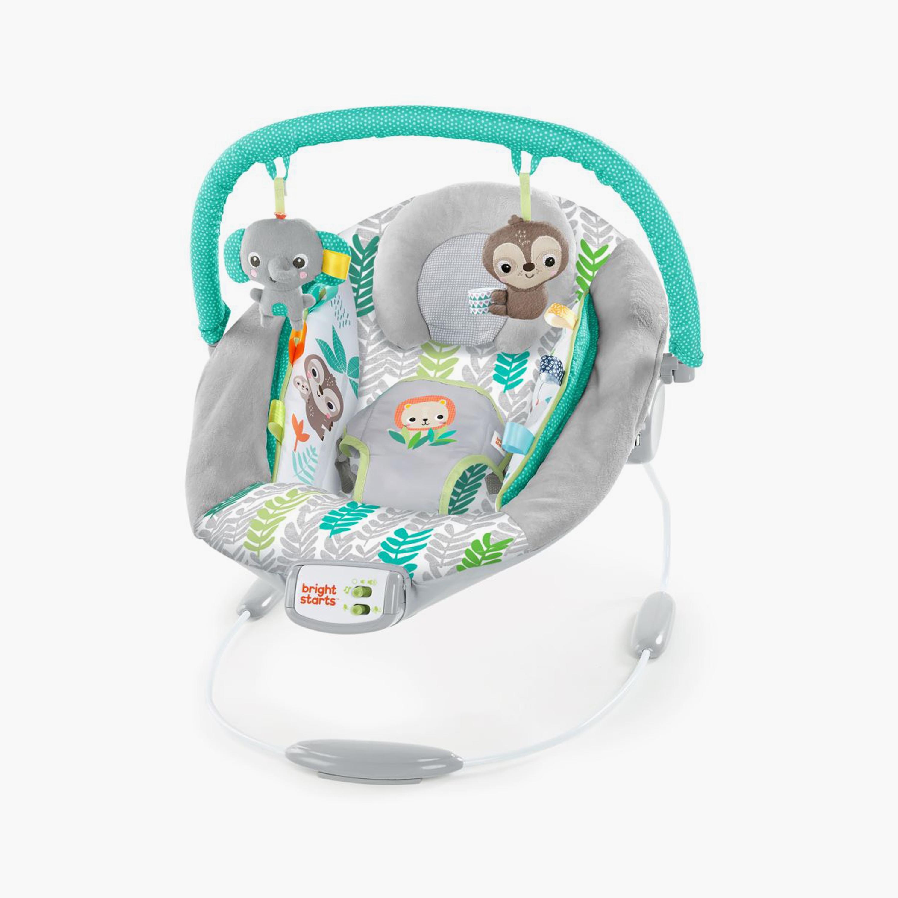 Buy Bright Starts Comfy Baby Bouncer Soothing Vibrations Infant Seat Taggies Jungle Vines Online Babyshop UAE