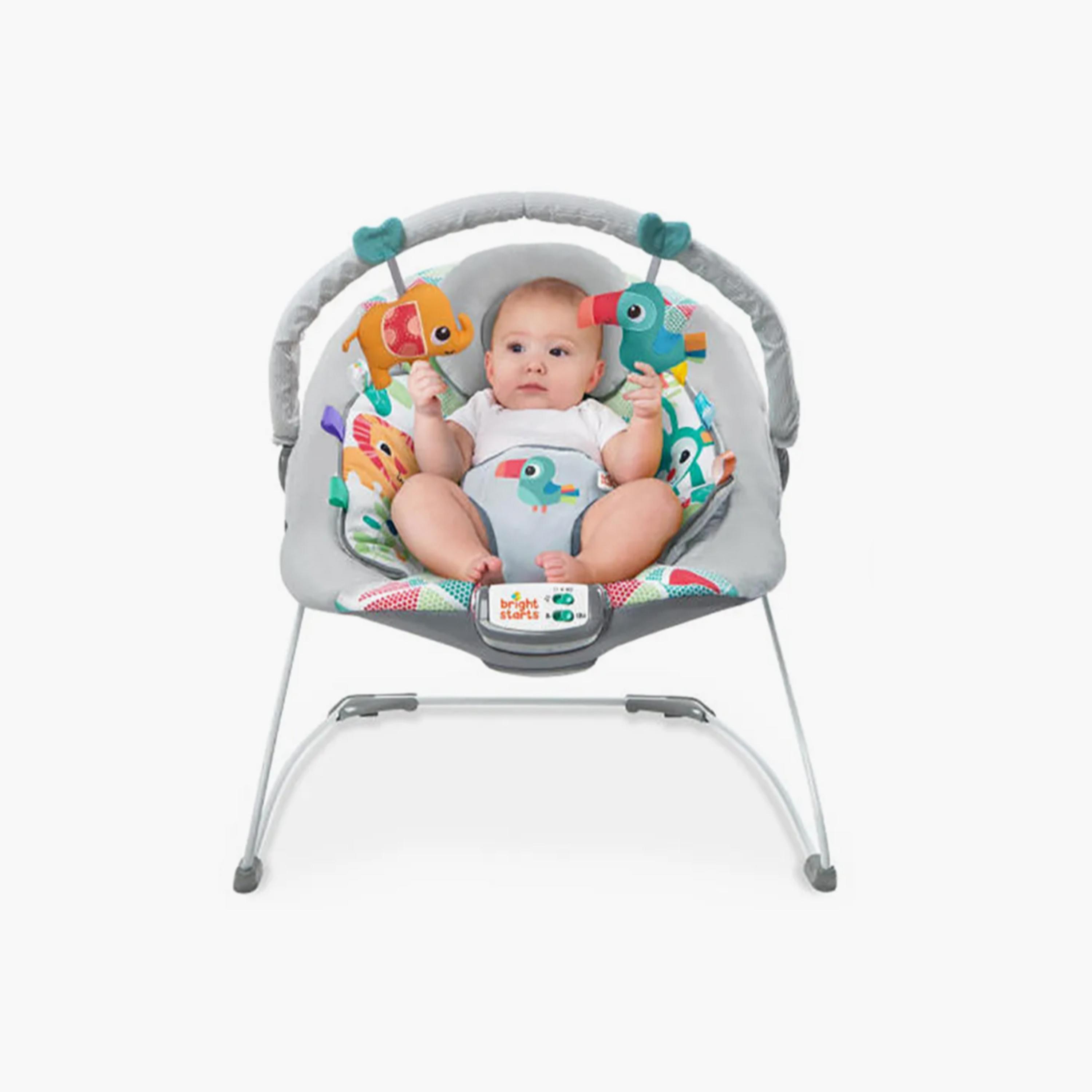Bright Starts Baby Bouncer Soothing Vibrations Infant Seat with Toy Bar - Toucan Tango-baby-infantactivity-bouncers-image-3