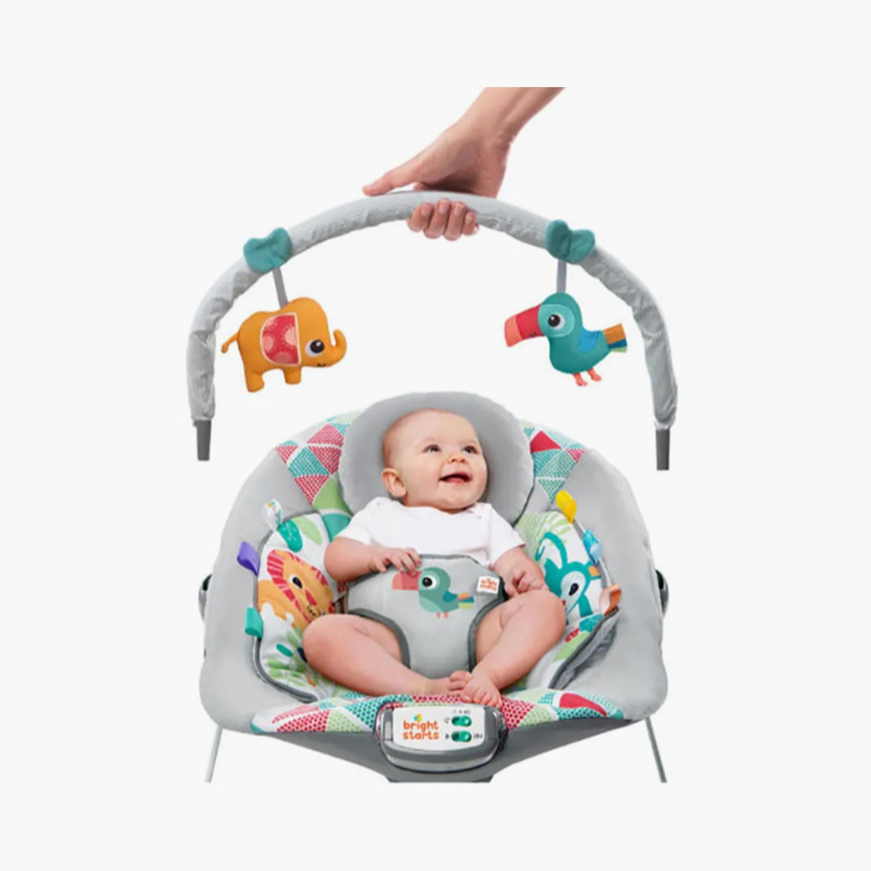 Bright Starts Baby Bouncer Soothing Vibrations Infant Seat with Toy Bar - Toucan Tango-baby-infantactivity-bouncers-image-4