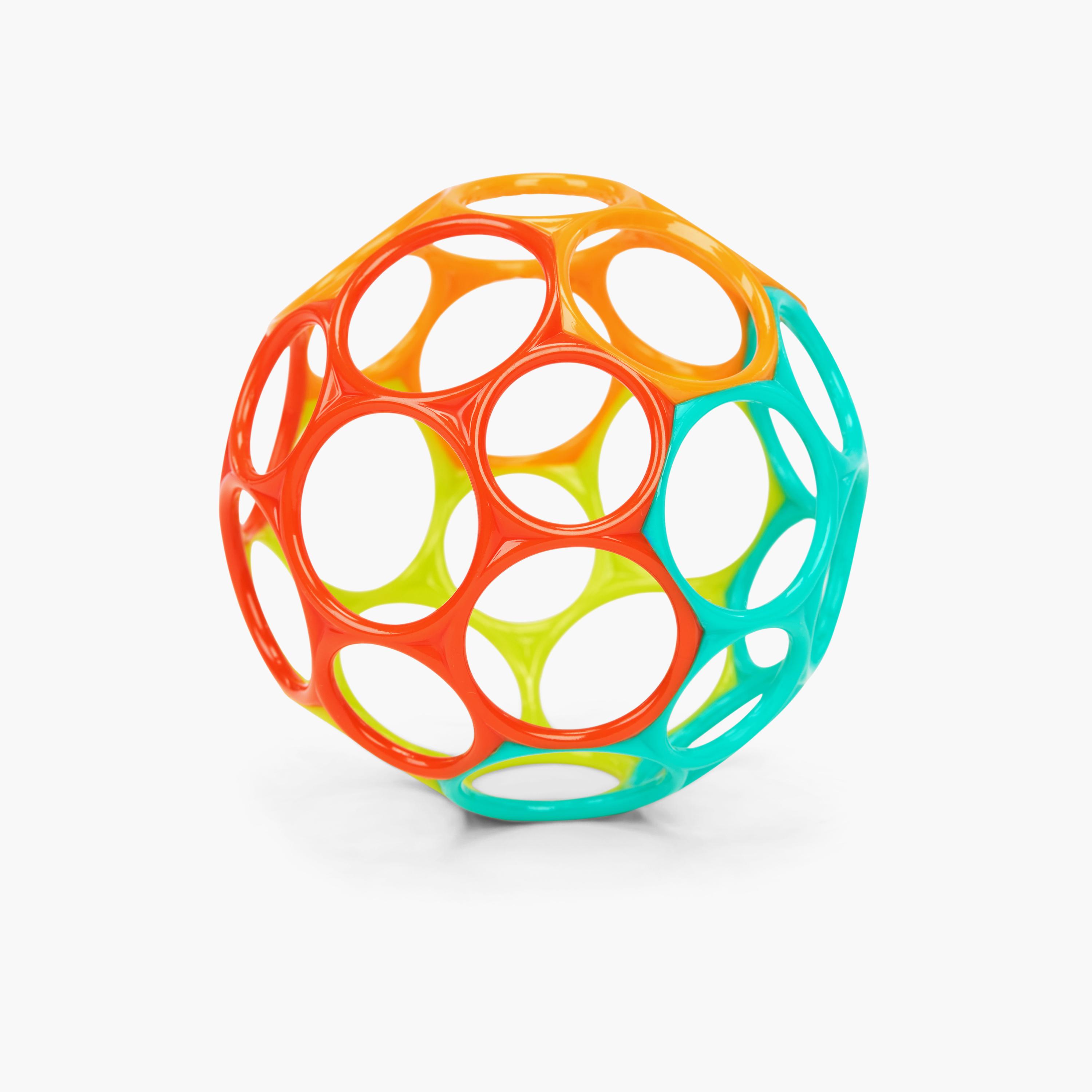 Bright Starts Oball Rattle Easy-Grasp 4-inch Toy - Teal-toys-babyandtoddlertoys-rattlesandteethers-image-1