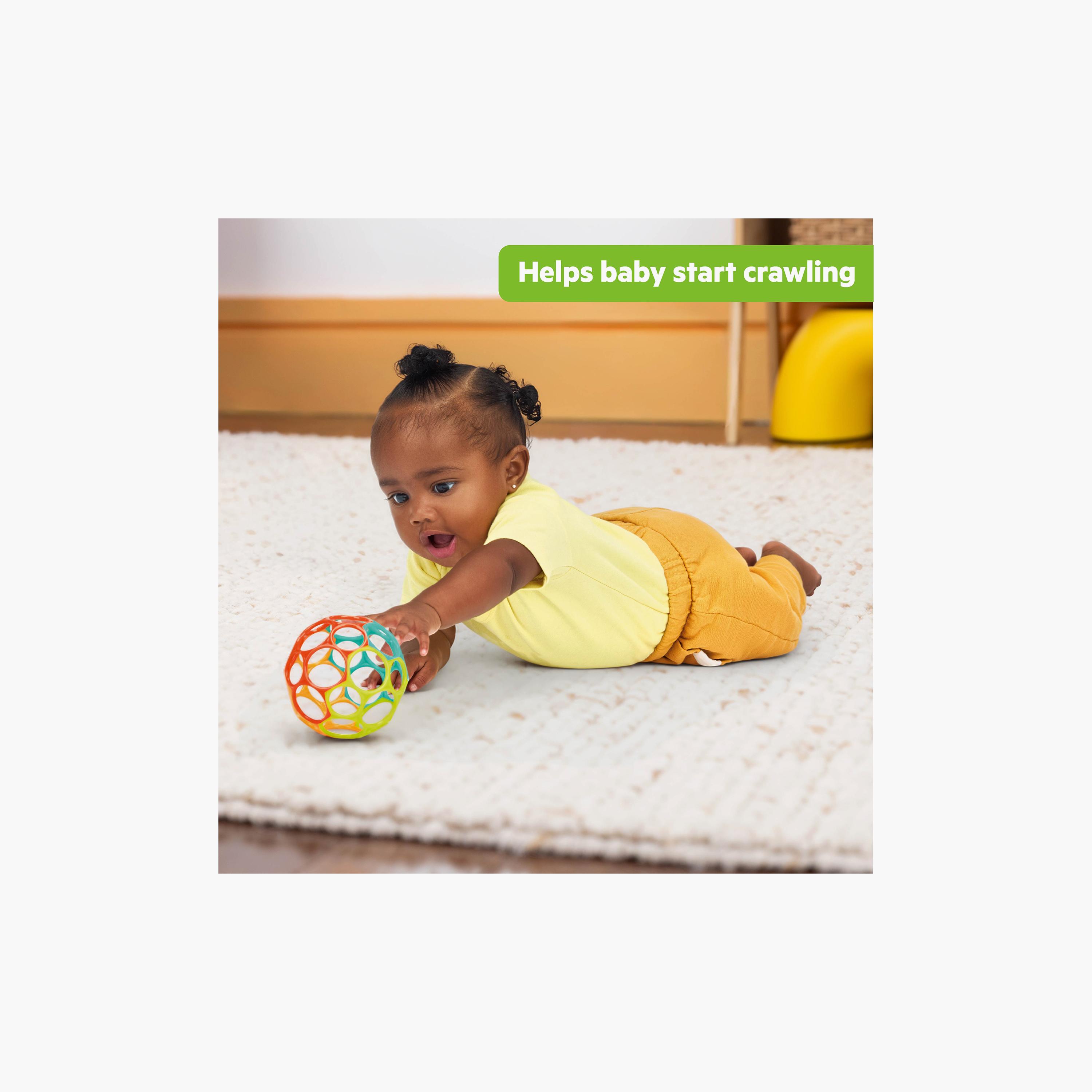 Bright Starts Oball Rattle Easy-Grasp 4-inch Toy - Teal-toys-babyandtoddlertoys-rattlesandteethers-image-4