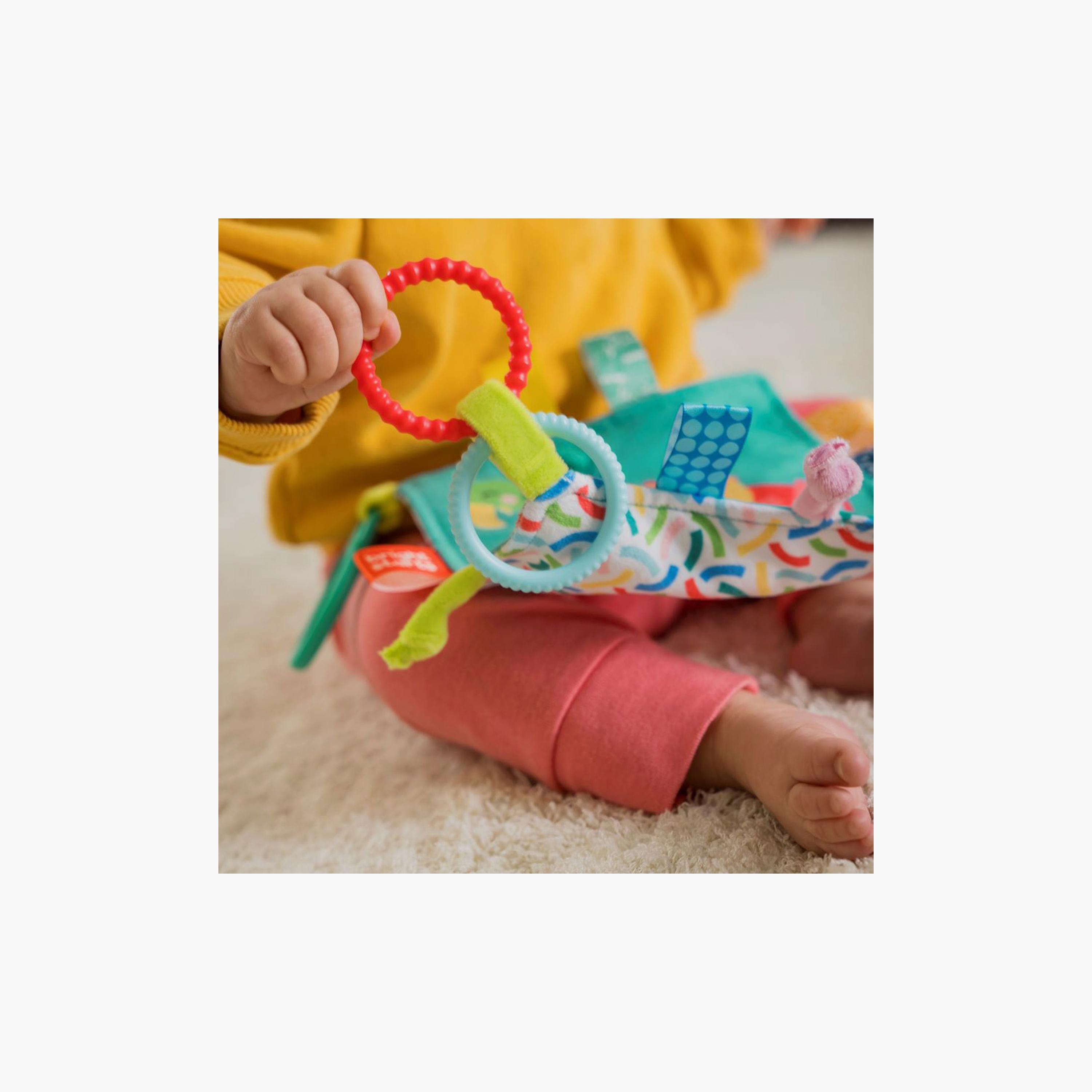 Bright Starts Fuzzy Feelies Plush Peg Blankie - Blue-baby-nursery-blanketsandswaddles-blanketsandquilts-image-3