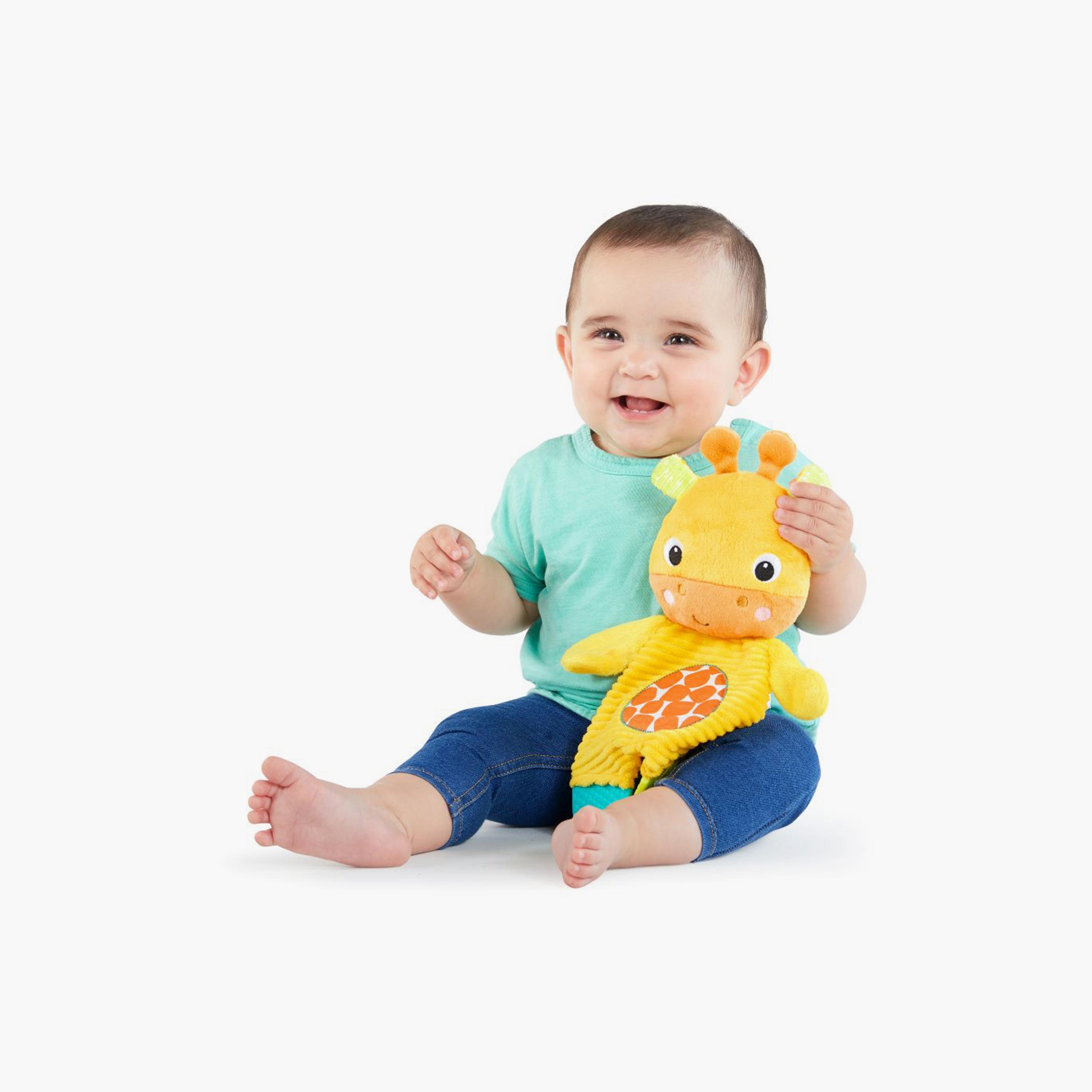 Bright Starts Snuggle & Teethe Crinkle Teething Plush Toy - Giraffe-toys-babyandtoddlertoys-learningtoys-image-2
