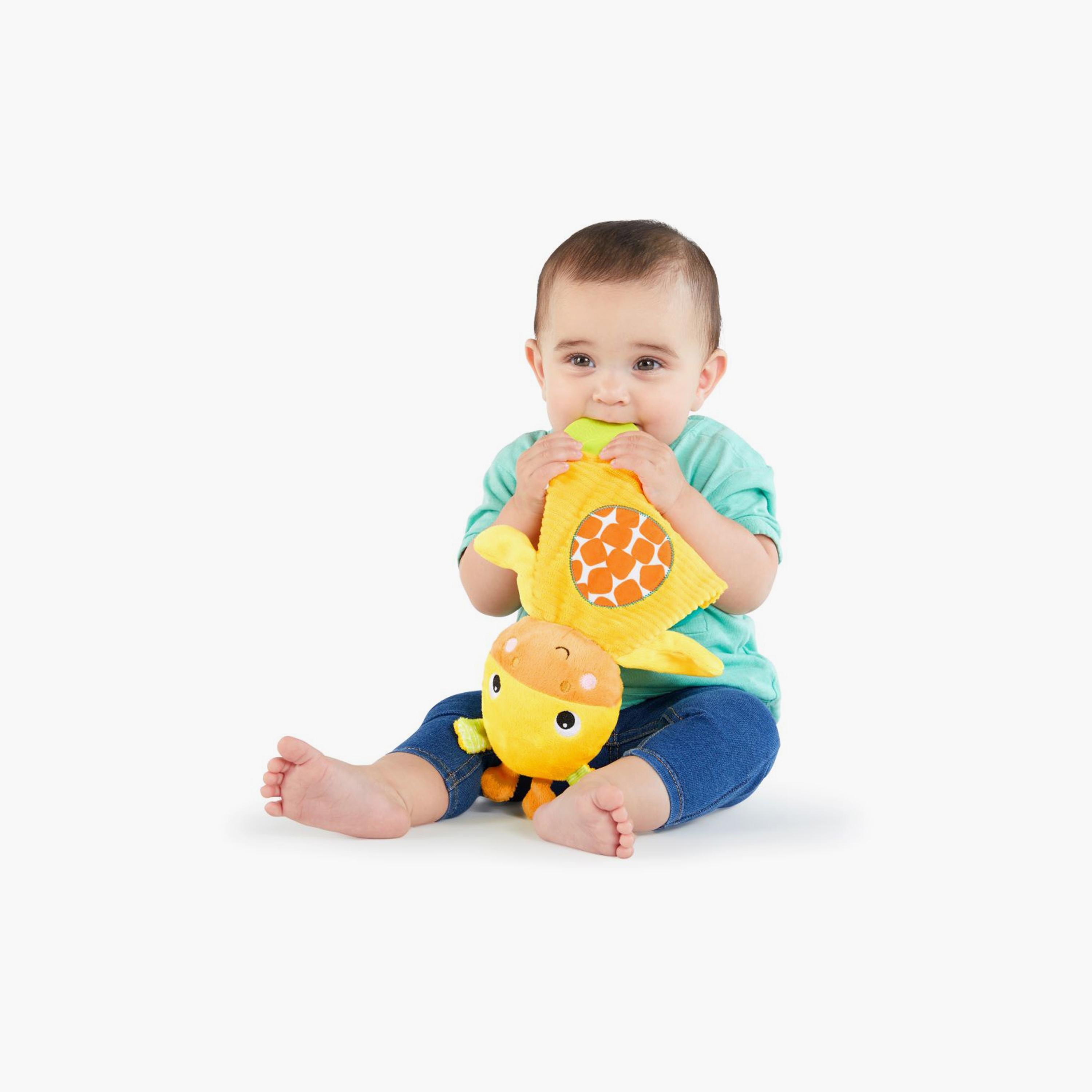 Bright Starts Snuggle & Teethe Crinkle Teething Plush Toy - Giraffe-toys-babyandtoddlertoys-learningtoys-image-4