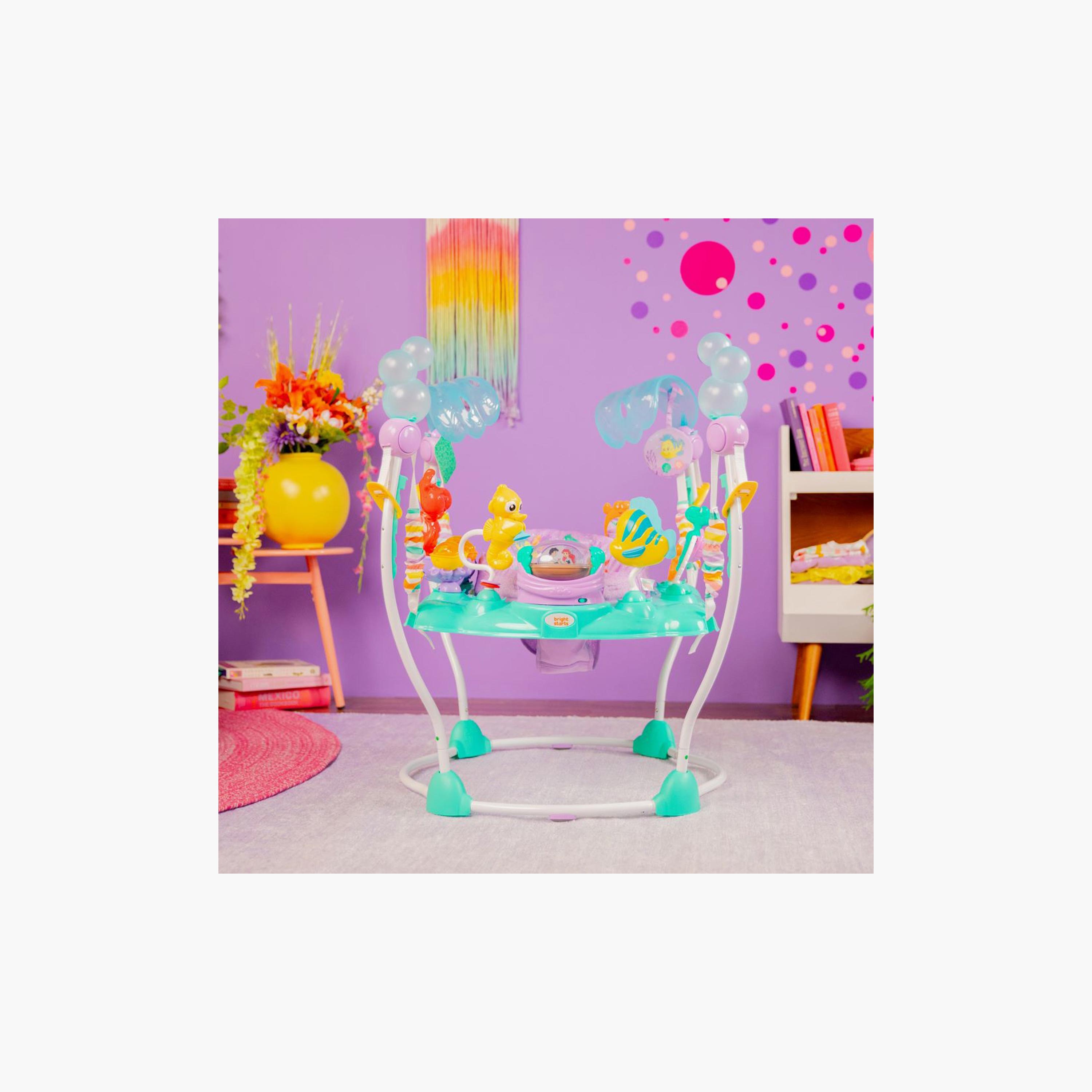 Bright Starts Disney The Little Mermaid Sea of Activities Baby Activity Jumper with Interactive Toys - Blue-baby-infantactivity-bouncers-image-4