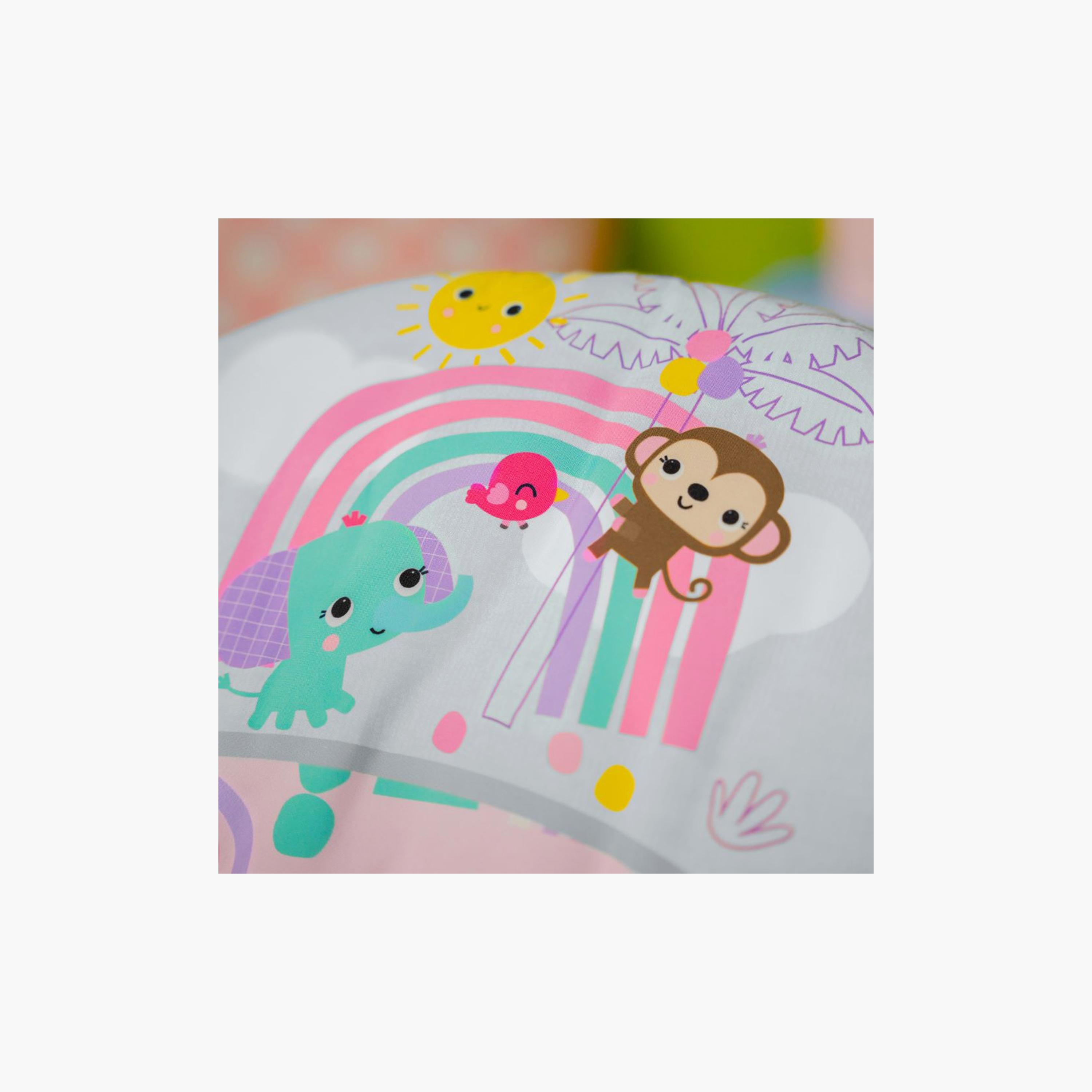 Bright Starts Pink Paradise Portable Baby Bouncer-baby-infantactivity-bouncers-image-3