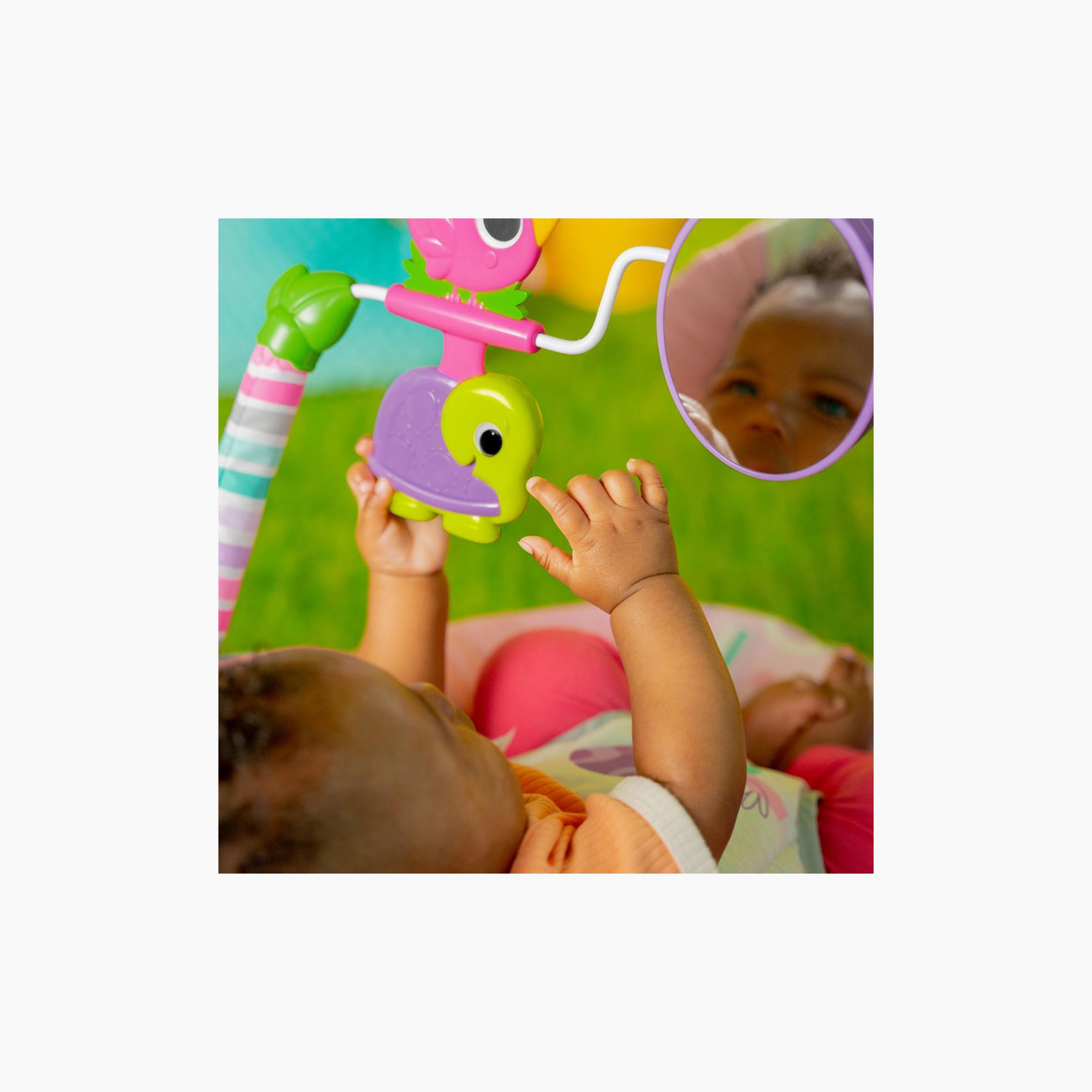 Bright Starts Pink Paradise Portable Baby Bouncer-baby-infantactivity-bouncers-image-4