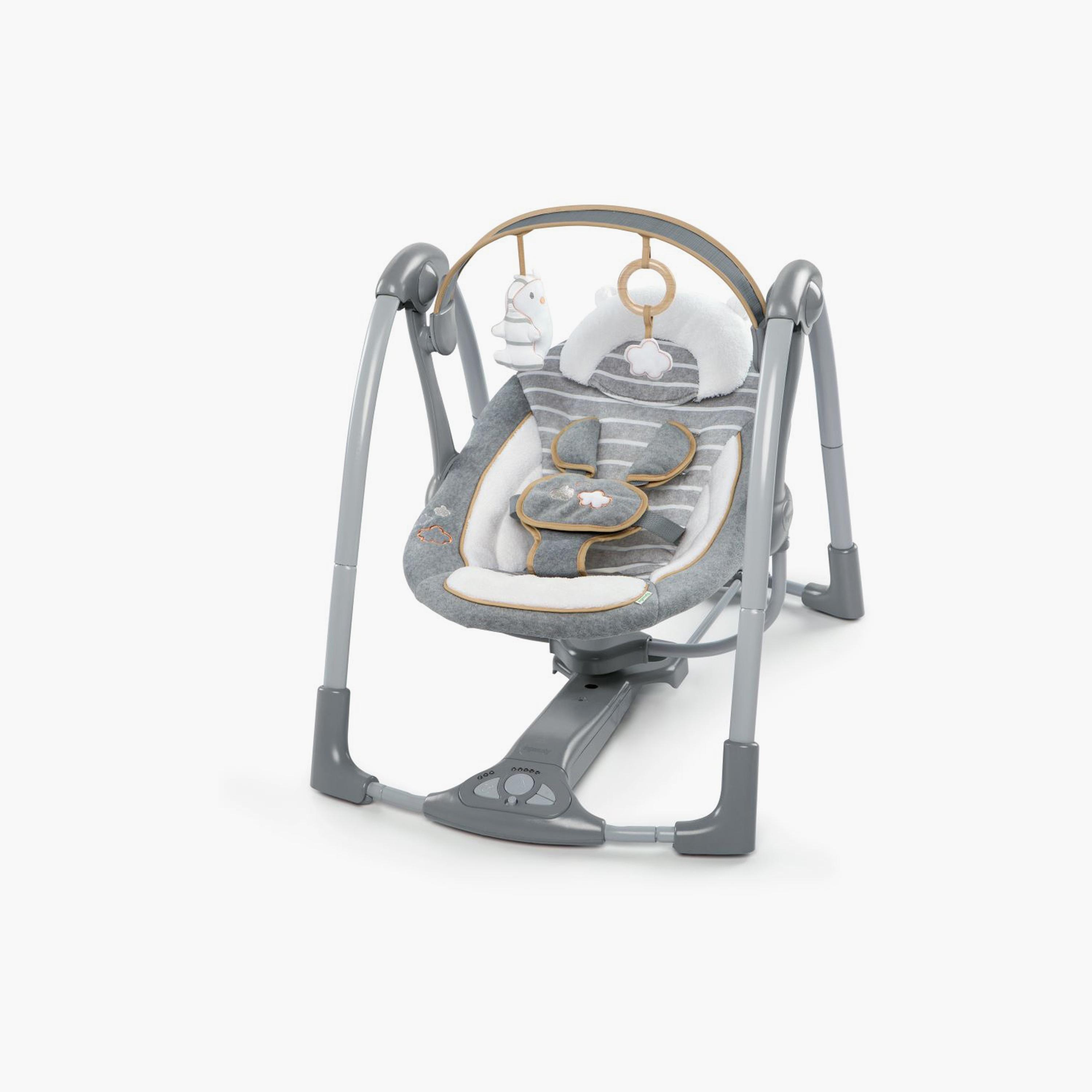 Ingenuity Boutique Collection Swing 'n Go Portable Swing - Bella Teddy-baby-infantactivity-swings-image-1