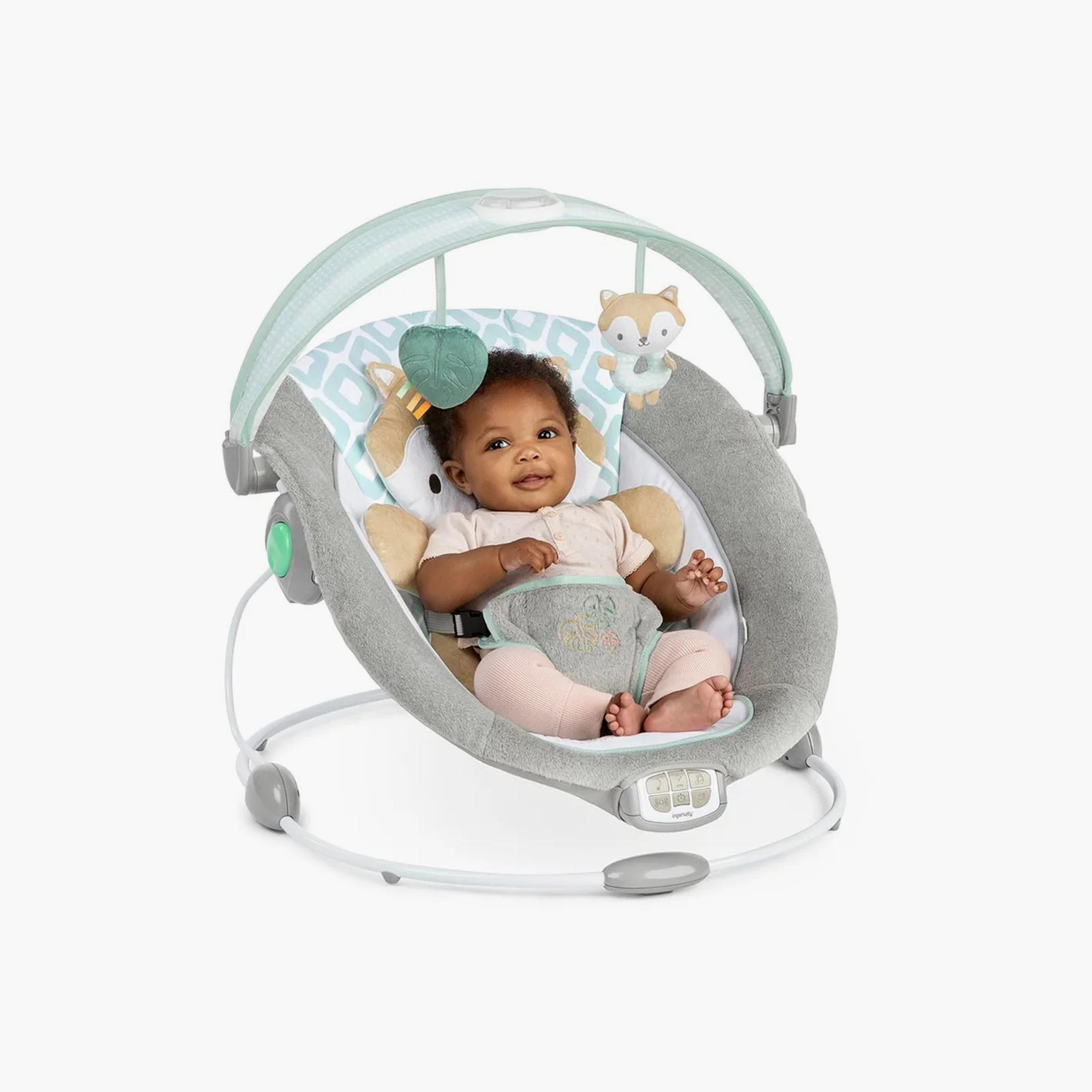 Ingenuity InLighten Baby Bouncer Seat with Light Up Toy Bar and Bunny Tummy Time Pillow Mat - Kitt-baby-infantactivity-bouncers-image-4