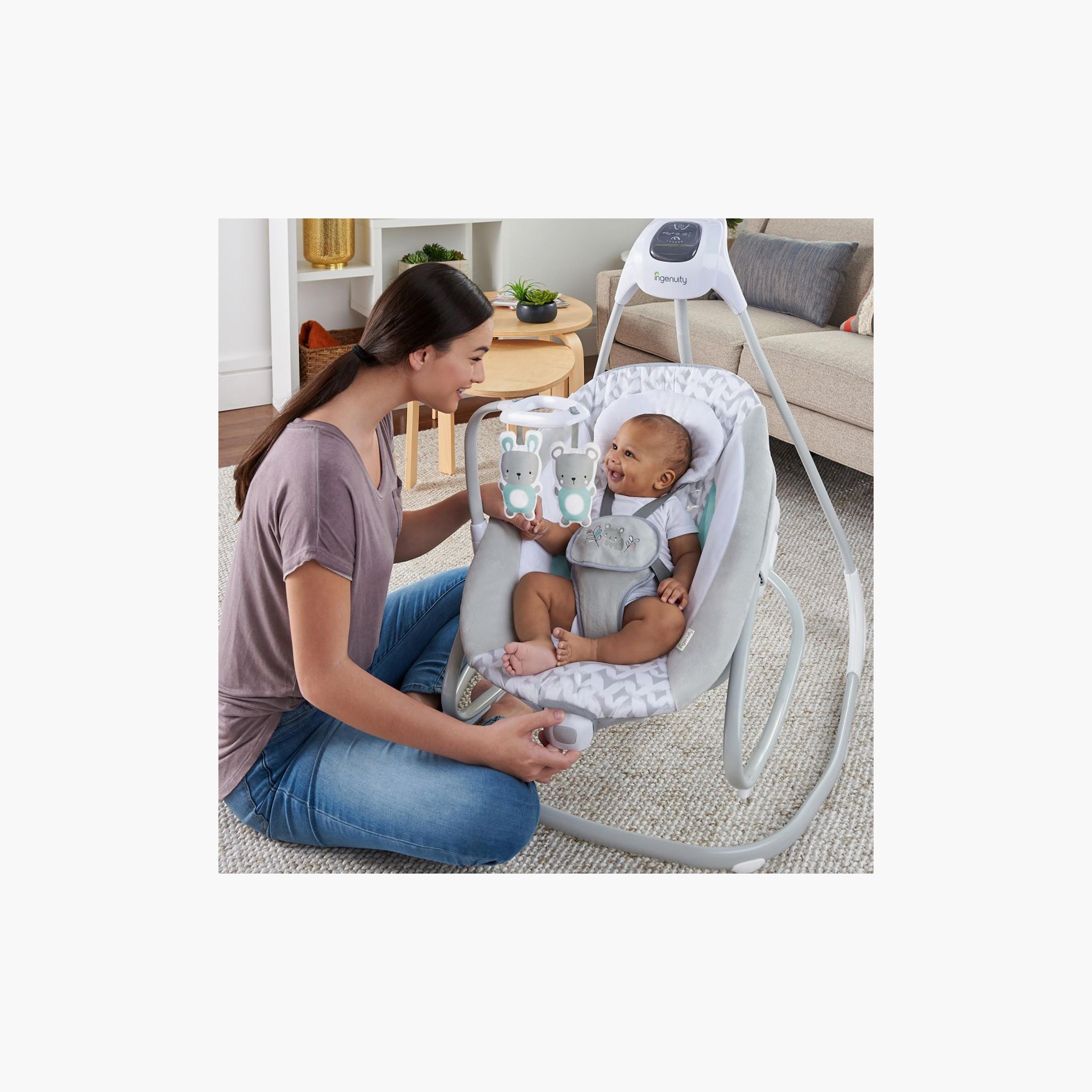 Ingenuity 2-in-1 SimpleComfort Lightweight Compact 6-Speed Multi-Direction Baby Swing & Rocker-baby-infantactivity-rockers-image-2