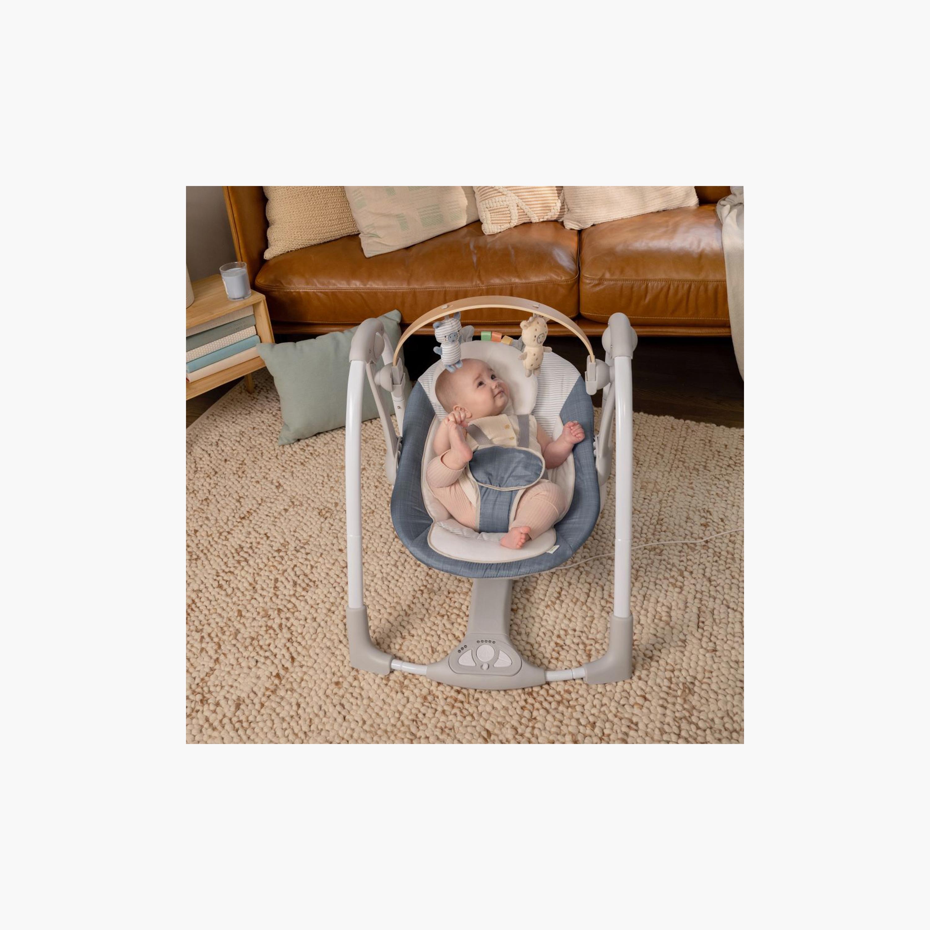 Ingenuity Swing 'n Go Portable Swing - Chambray-baby-infantactivity-swings-image-2