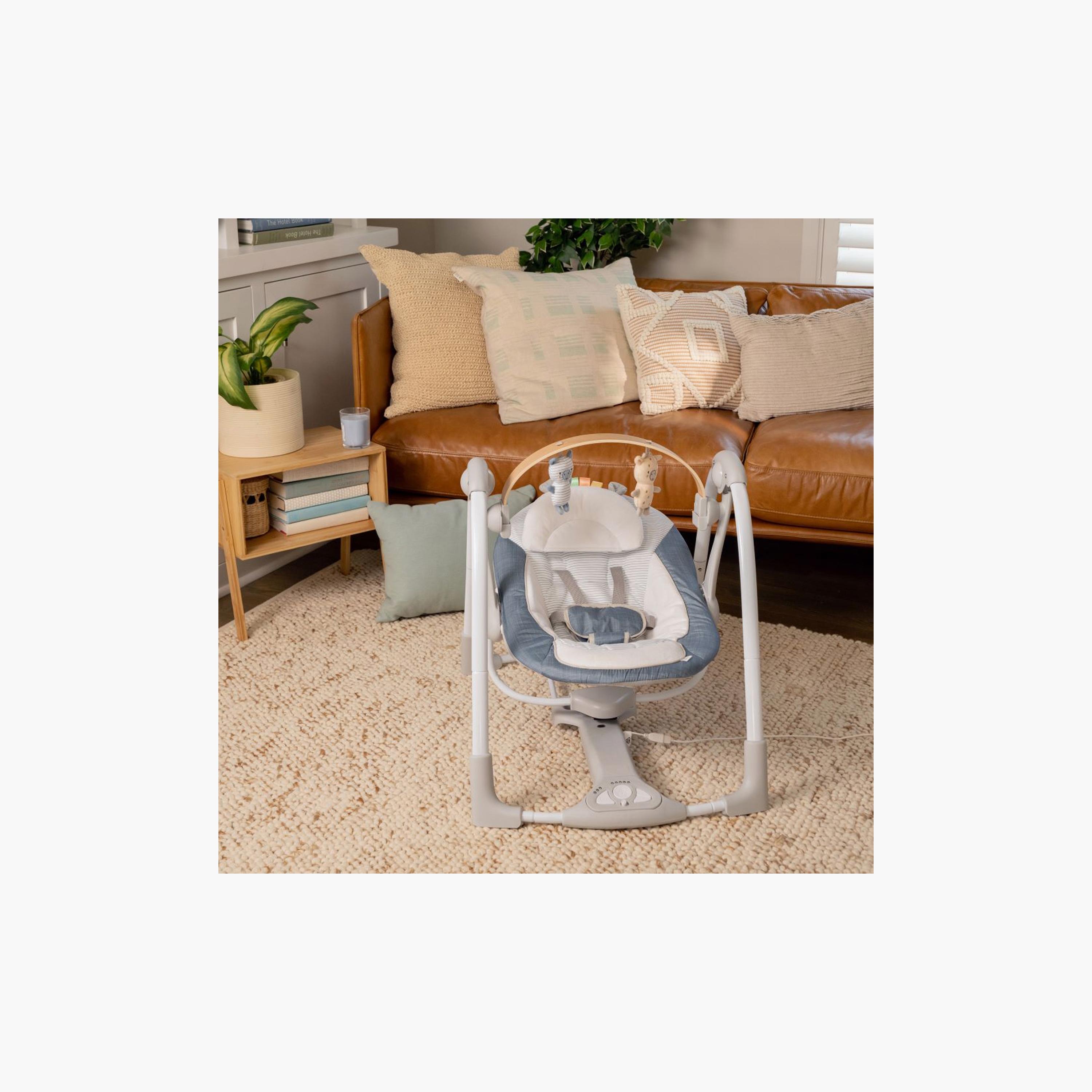 Ingenuity Swing 'n Go Portable Swing - Chambray-baby-infantactivity-swings-image-5