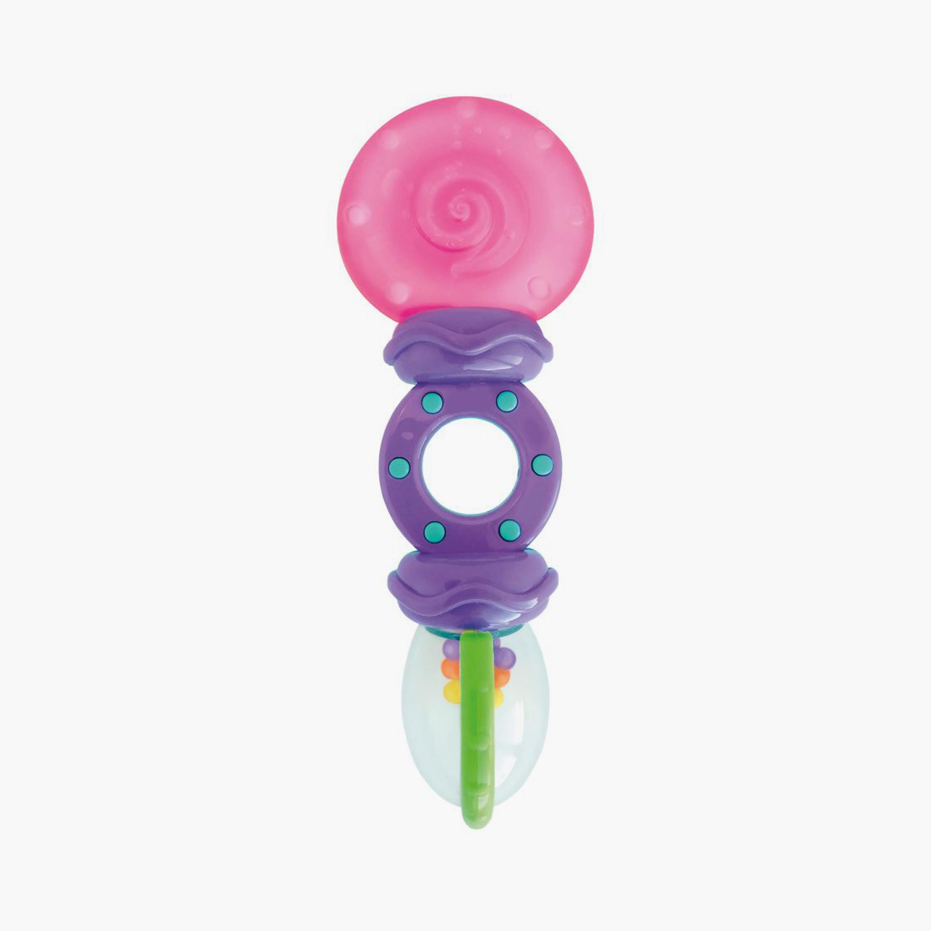 Bright Starts Rattle and Teethe Chillable Baby Teether - Pretty in Pink-baby-feeding-teethers-image-1