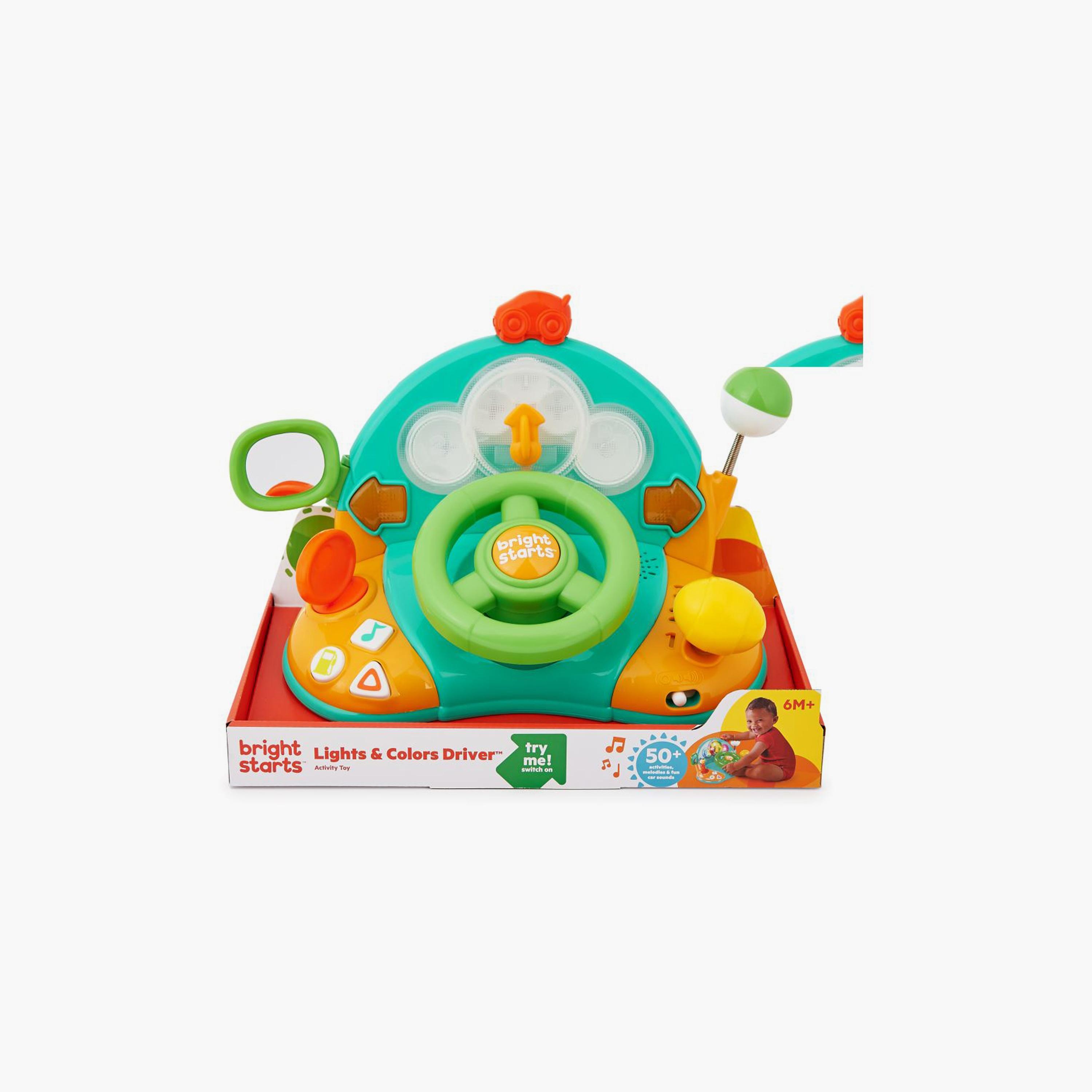 Bright Starts Lights and Colors Steering Wheel Toy - Green-toys-babyandtoddlertoys-lightsandmusicaltoys-image-1