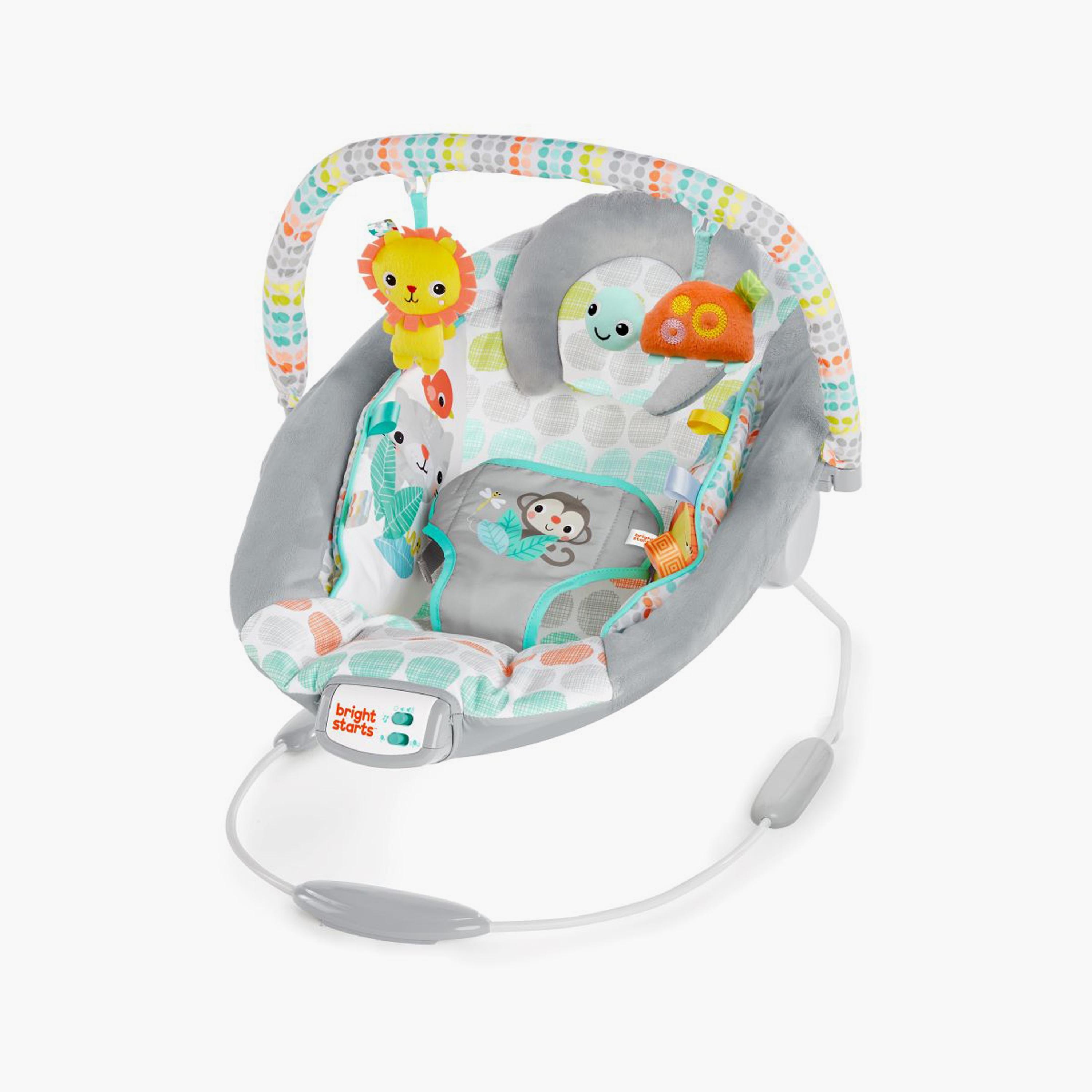 Bright Starts Comfy Baby Bouncer Soothing Vibrations Infant Seat - Taggies-baby-infantactivity-bouncers-image-1