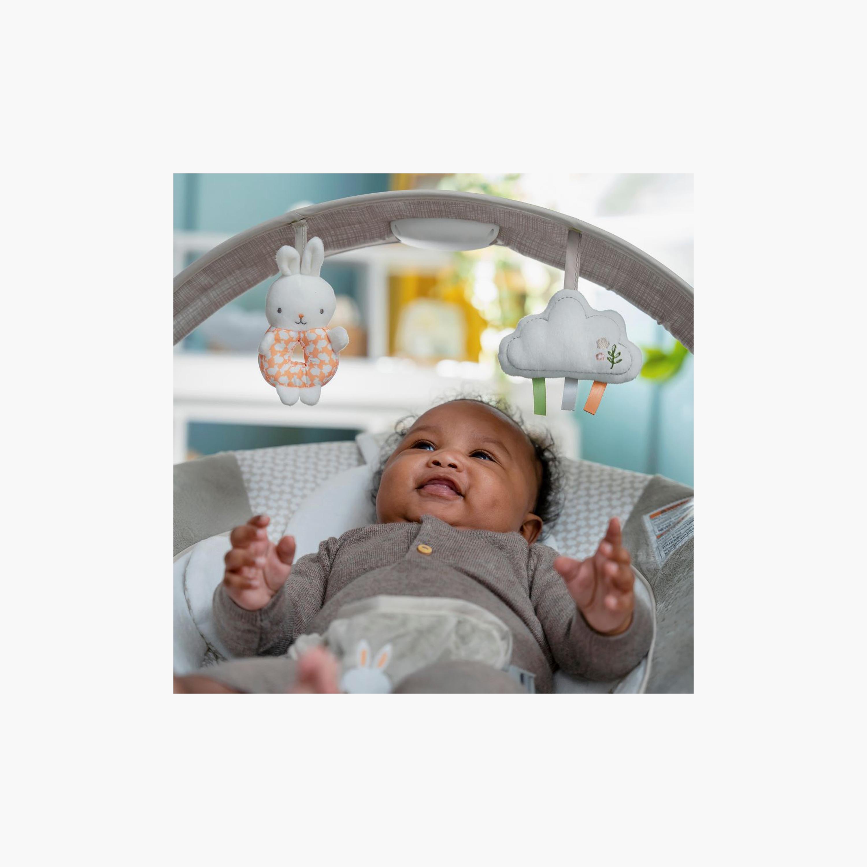 Ingenuity InLighten Bouncer Infant Seat with Toy Bar - Twinkle Tails Bunny-baby-infantactivity-bouncers-image-4