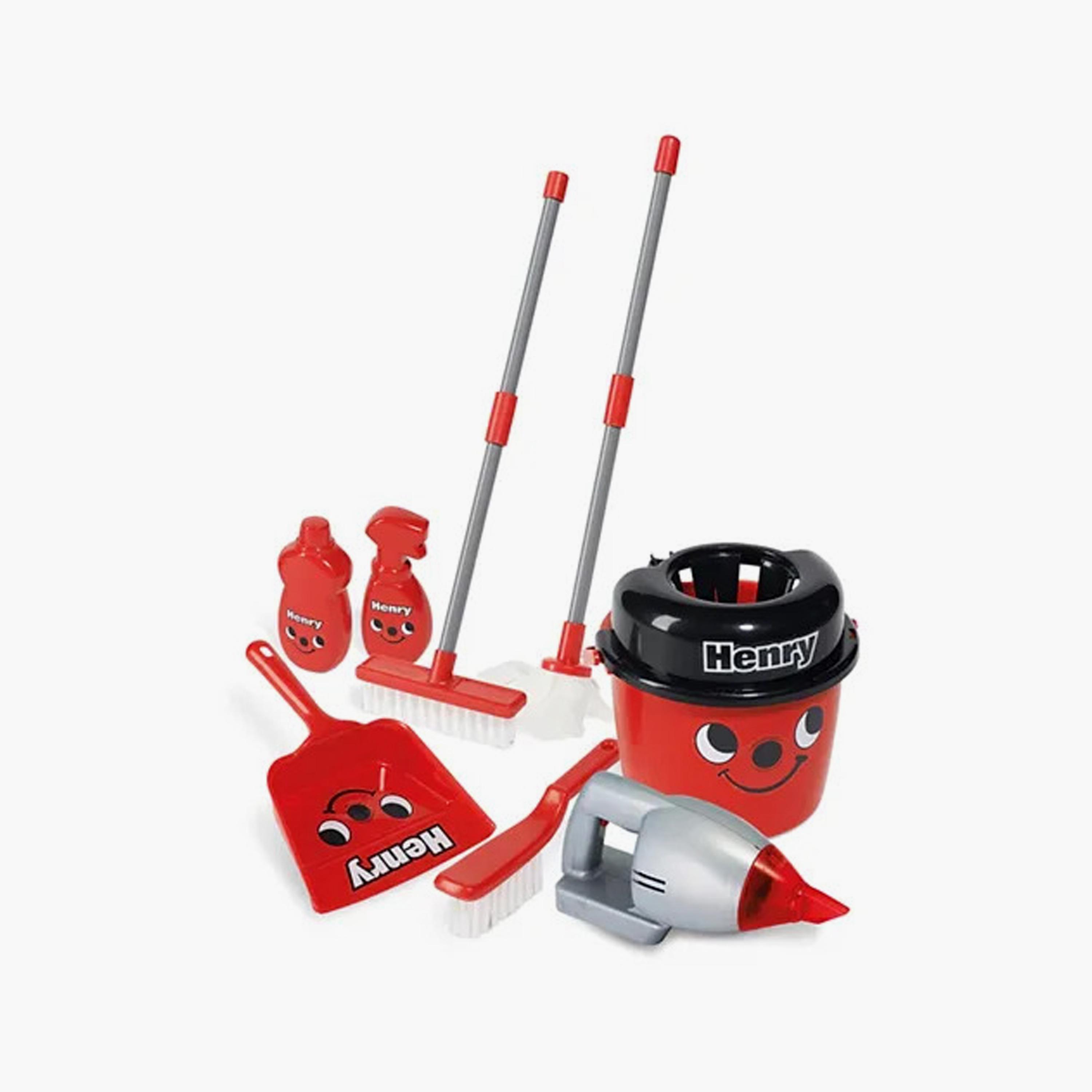 Casdon Henry Deluxe Cleaning Trolley with Accessories - Red-toys-roleplay-householdsets-image-1