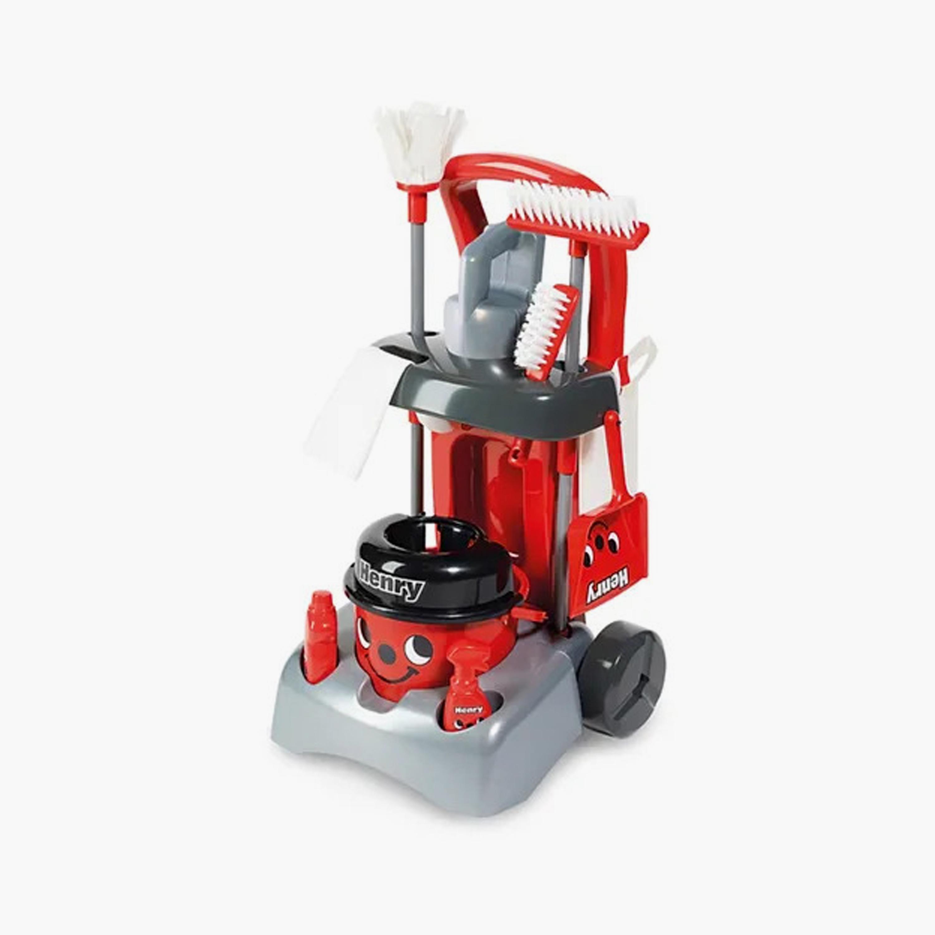 Casdon Henry Deluxe Cleaning Trolley with Accessories - Red-toys-roleplay-householdsets-image-5