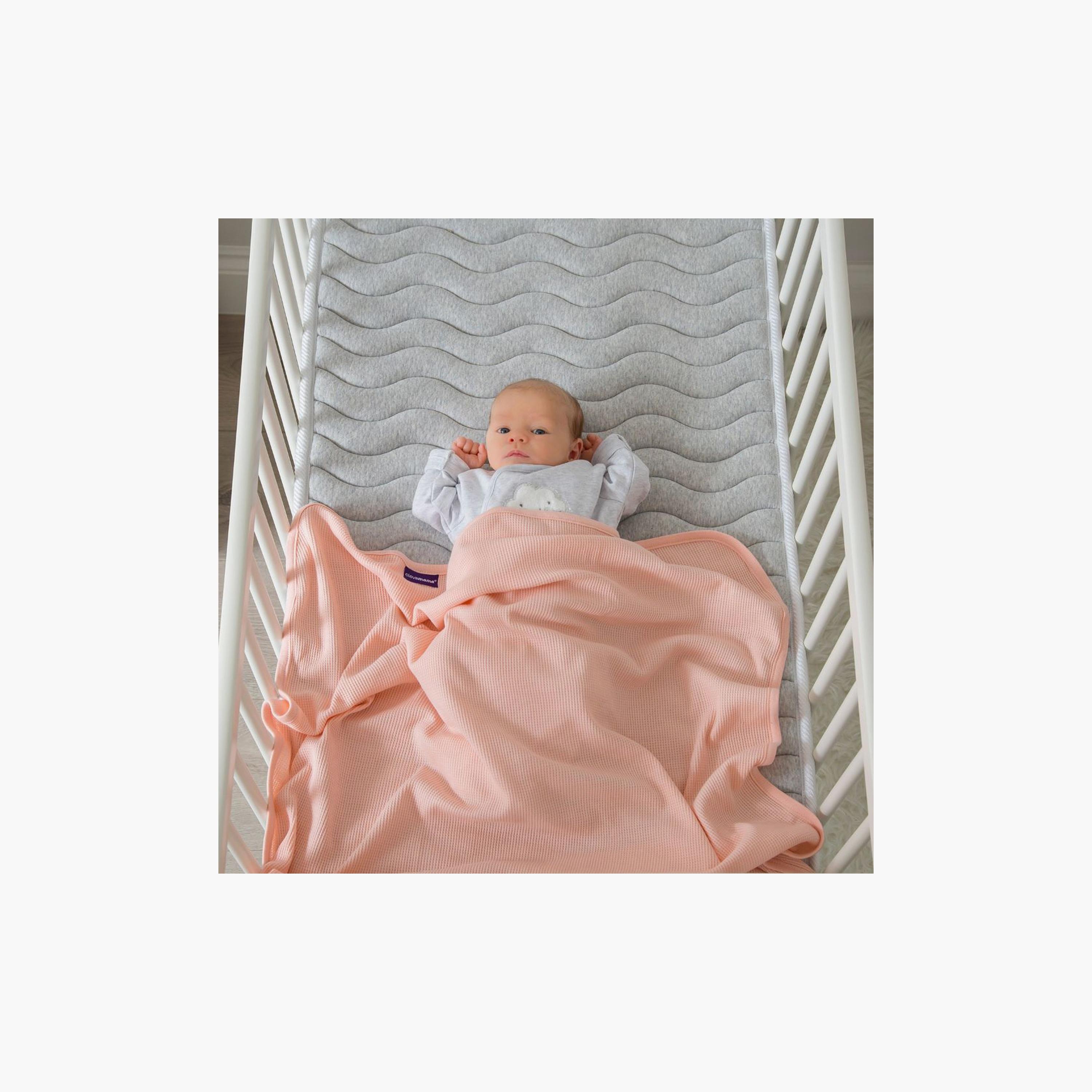 سرير أطفال قطني منسوج مربعات من كليفاماما - 120 × 140 سم-baby-nursery-blanketsandswaddles-blanketsandquilts-image-2