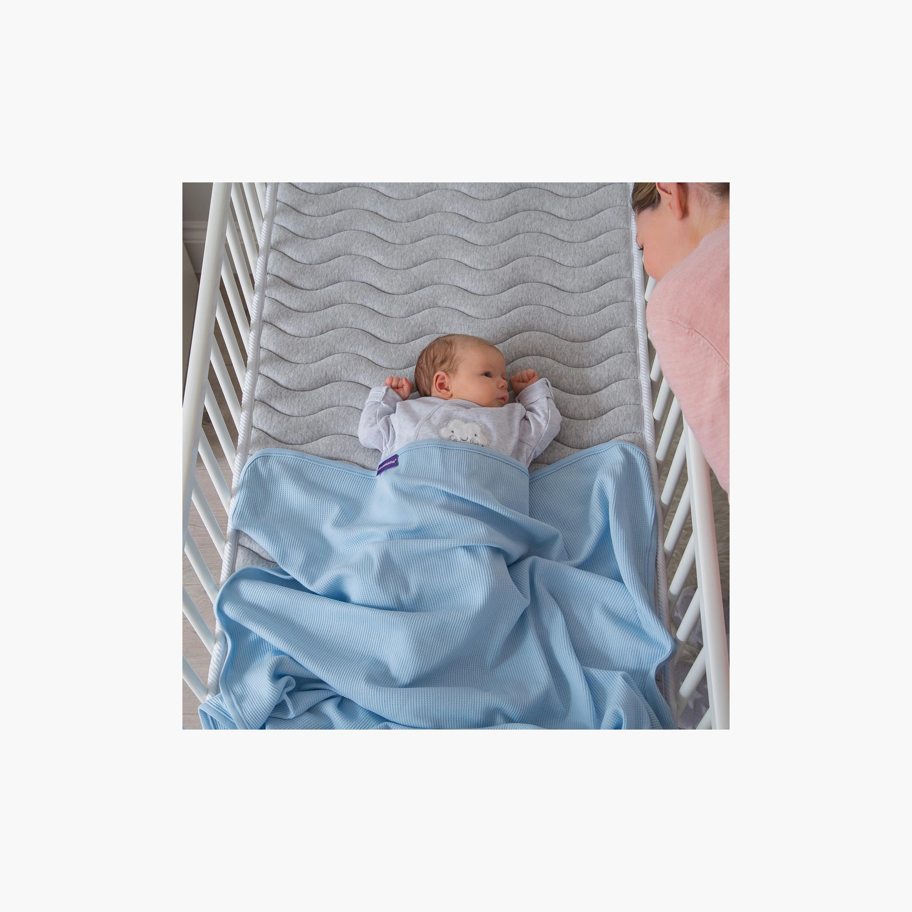 سرير أطفال قطني منسوج مربعات من كليفاماما - 120 × 140 سم-baby-nursery-blanketsandswaddles-blanketsandquilts-image-3