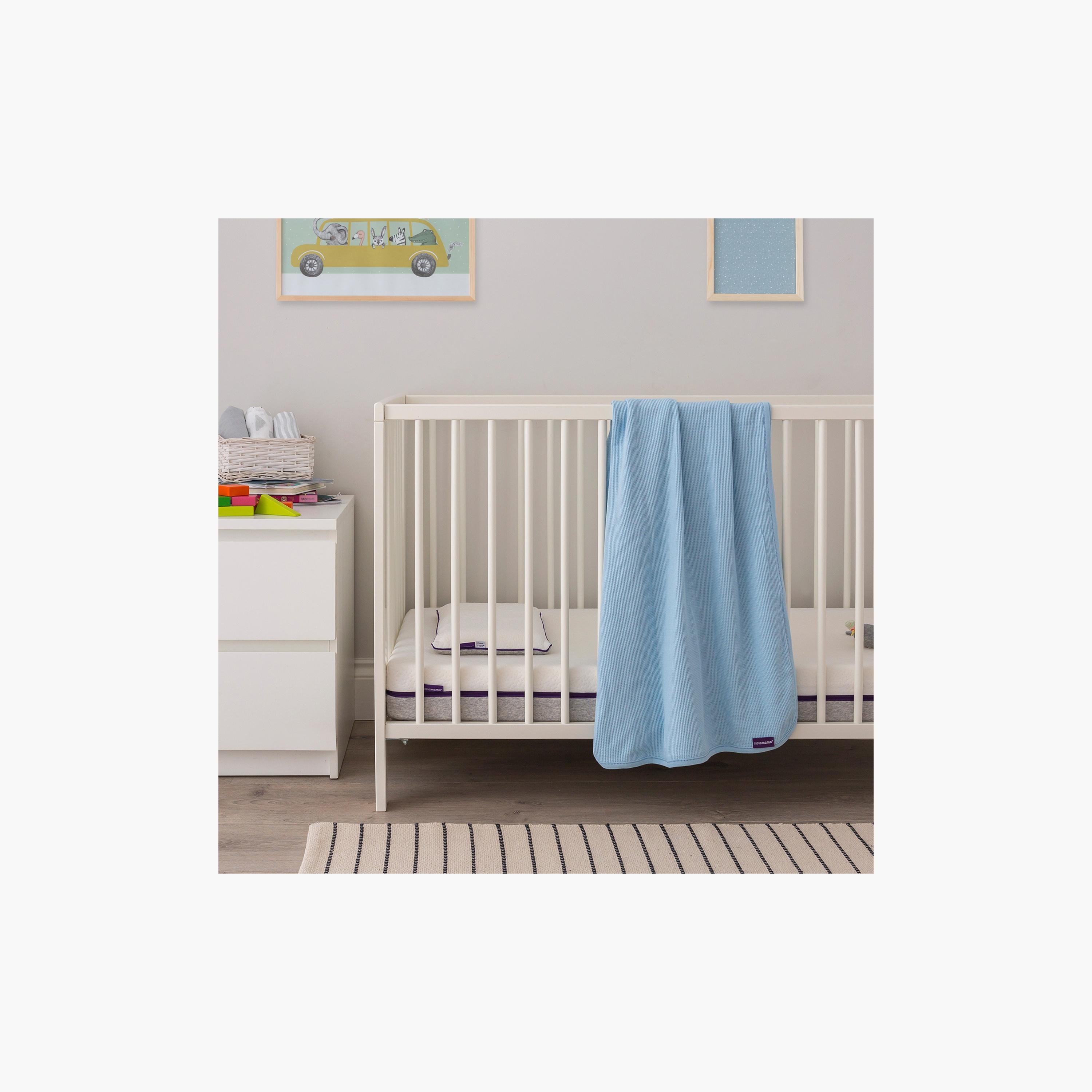 سرير أطفال قطني منسوج مربعات من كليفاماما - 120 × 140 سم-baby-nursery-blanketsandswaddles-blanketsandquilts-image-4