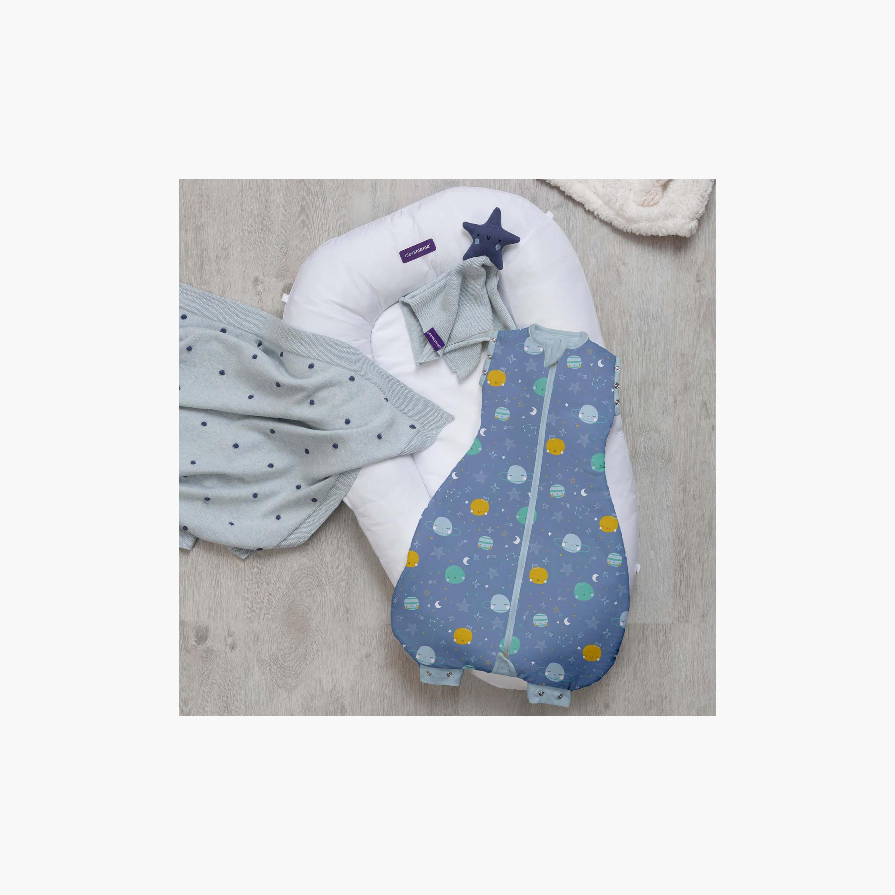 ClevaMama Knitted Pom Pom Organic Cotton Baby Blanket - 80 x 100 cm-baby-nursery-blanketsandswaddles-blanketsandquilts-image-3
