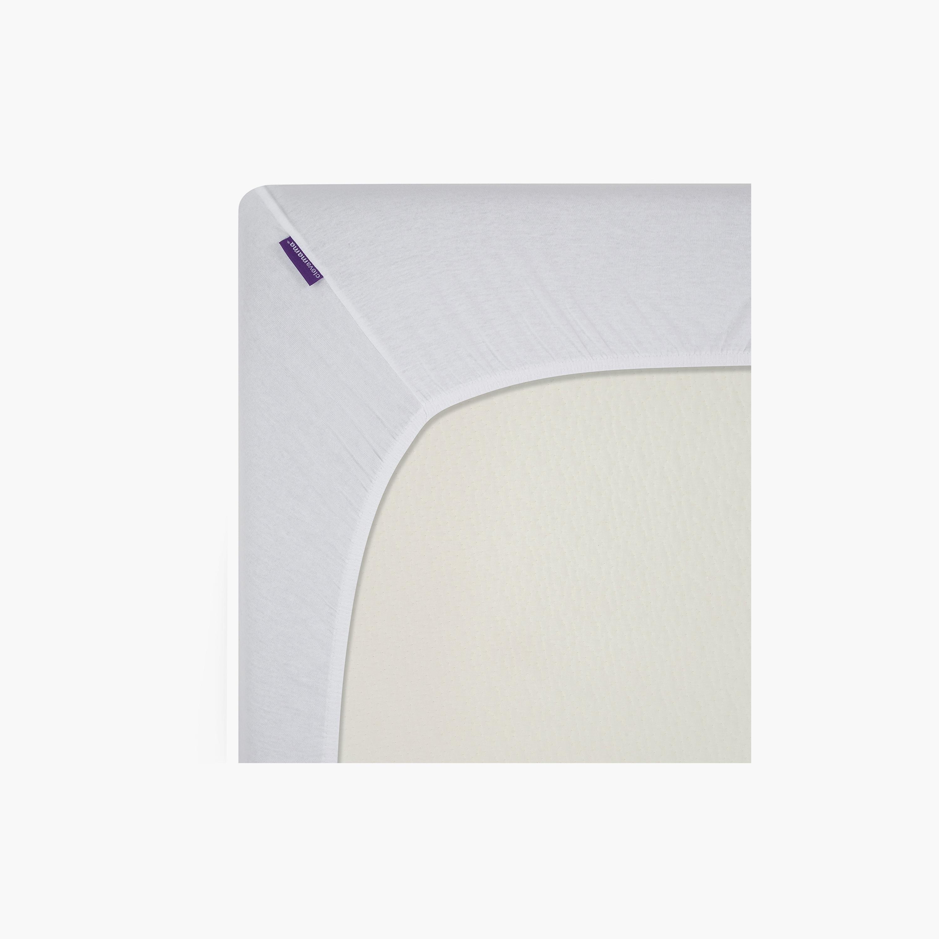ملاءات سرير ملائمة لسرير أطفال قطن جيرسي قطعتين من كليفاماما - الأبيض-baby-nursery-babybedding-image-3
