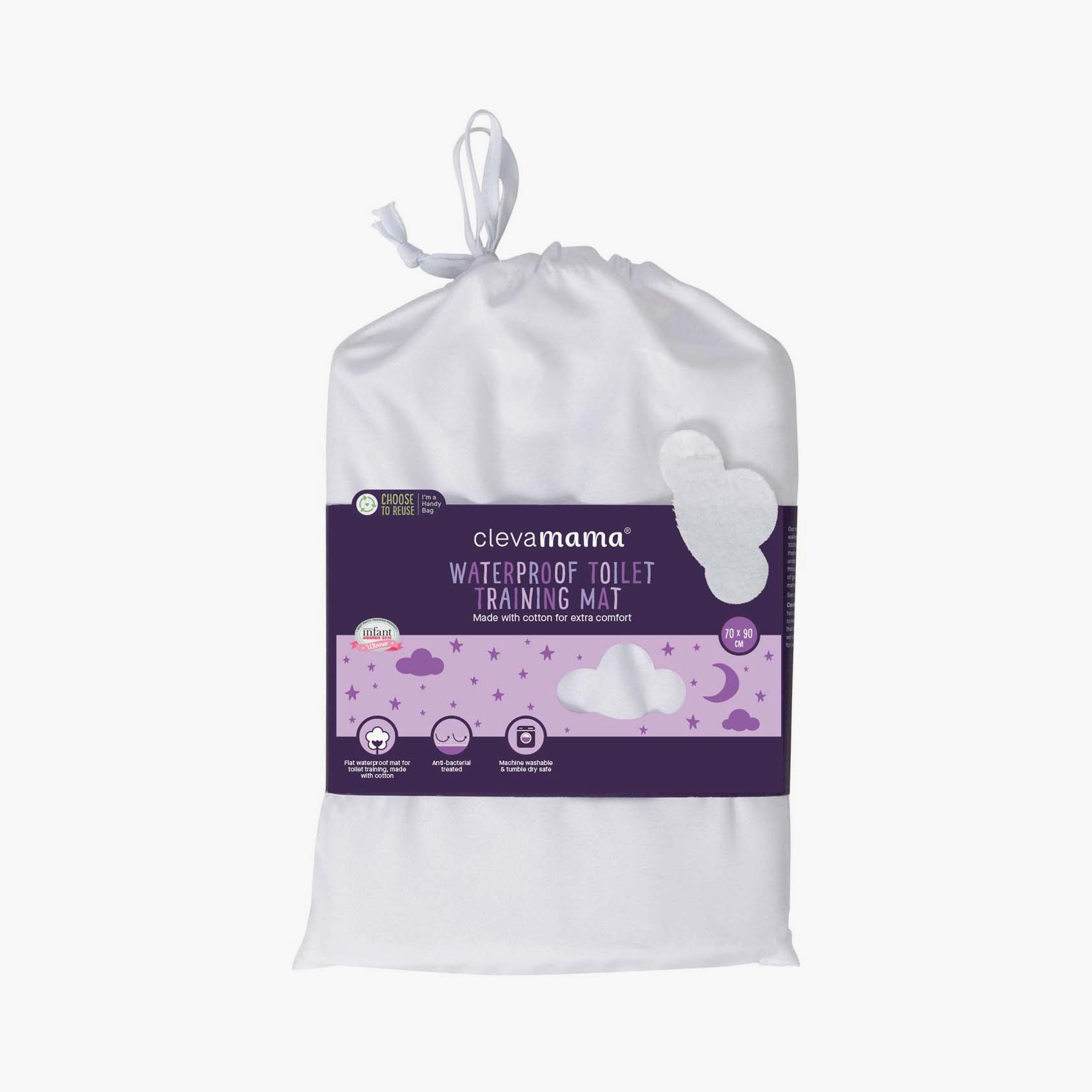 ClevaMama Brushed Cotton Waterproof Toilet Training Sleep Mat - 70 x 90 cm-baby-diapering-changingmats-image-5