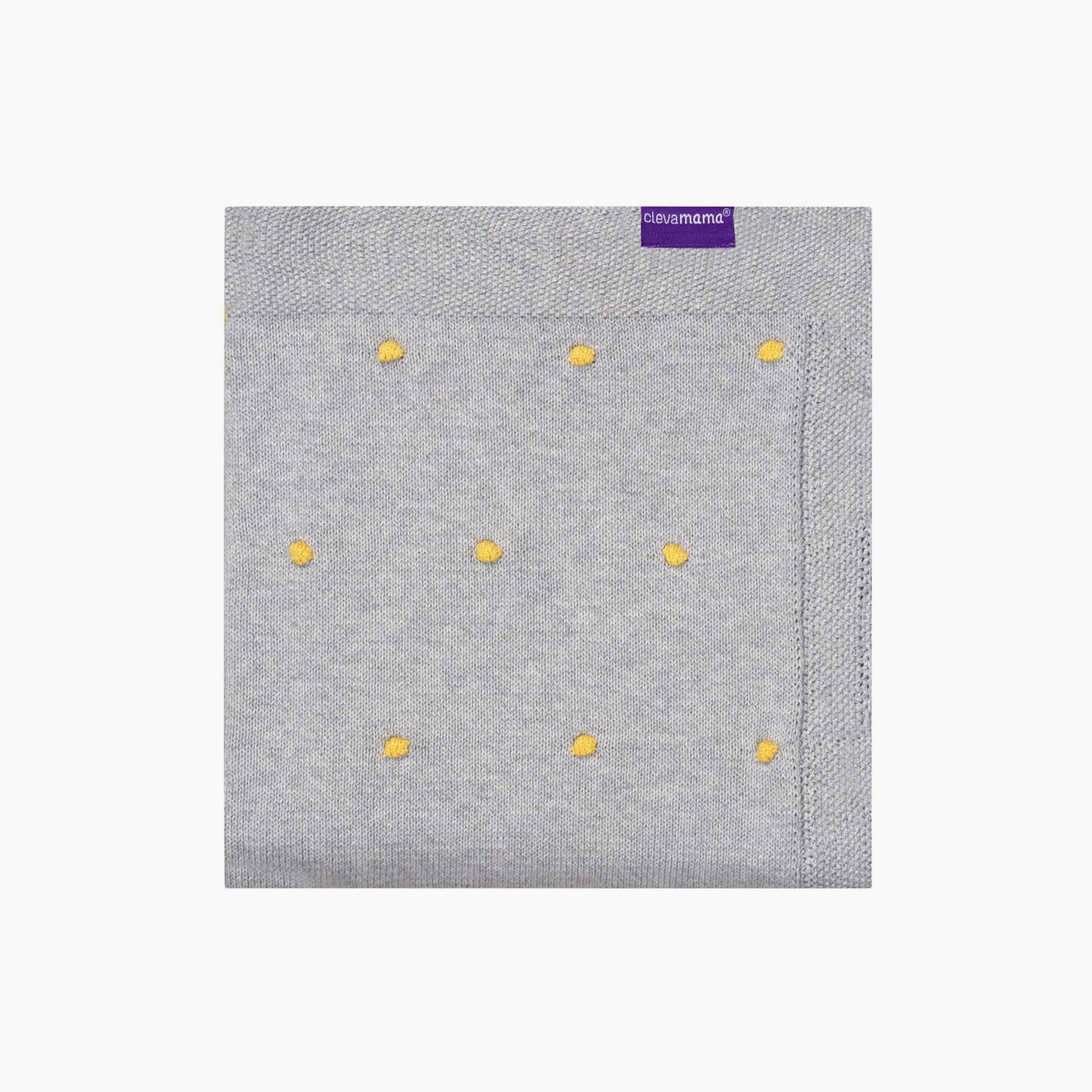 بطانية أطفال عضوية من القطن المحبوك بوم بوم من كليفاماما - 80 × 100 سم-baby-nursery-blanketsandswaddles-blanketsandquilts-image-1