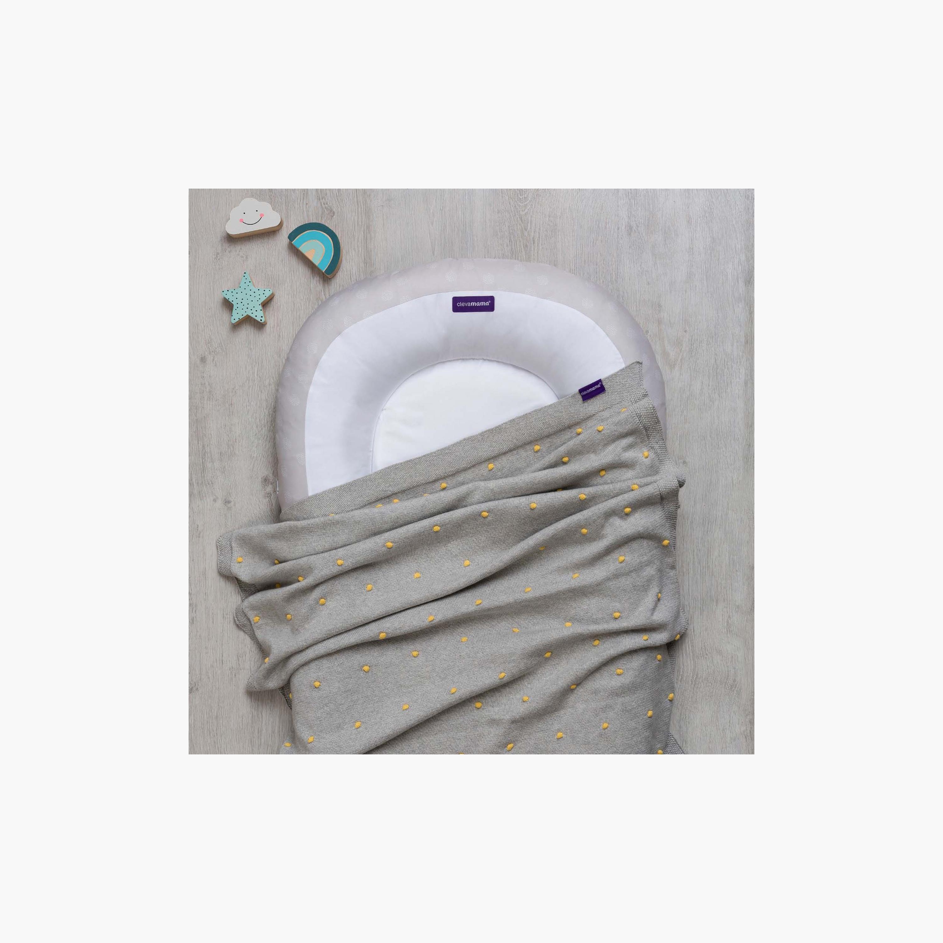 بطانية أطفال عضوية من القطن المحبوك بوم بوم من كليفاماما - 80 × 100 سم-baby-nursery-blanketsandswaddles-blanketsandquilts-image-3