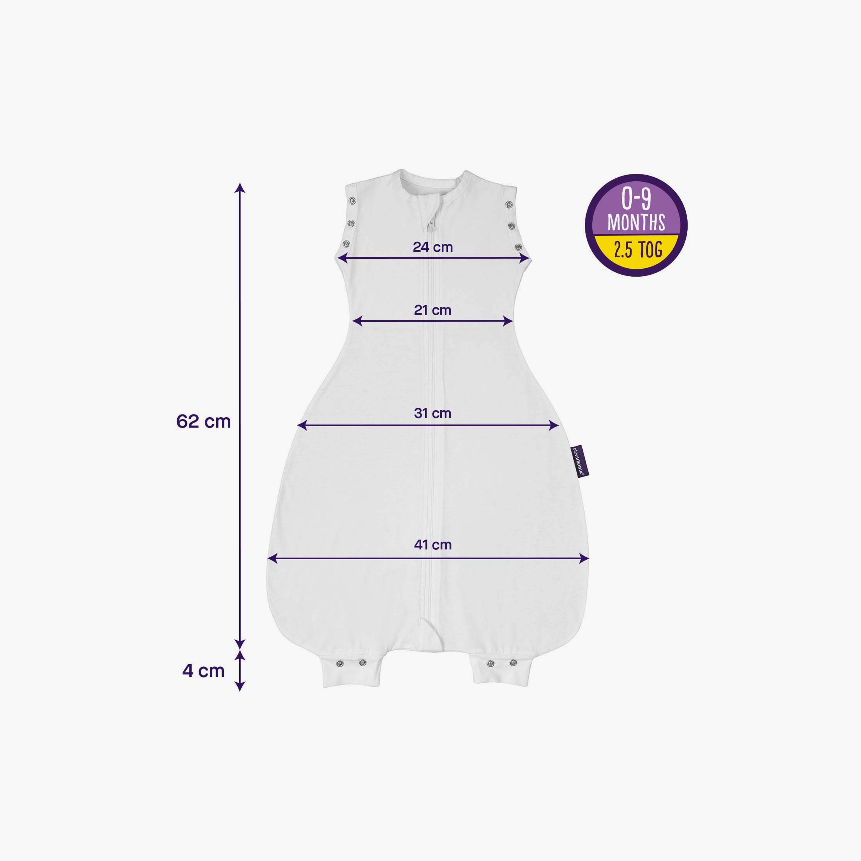 ClevaMama 3 in 1 Nite Nite Printed Sleeveless Romper - Sleeping Bag  - 2.5 Tog - 0-9 Months-baby-girls-clothing-rompers-image-4