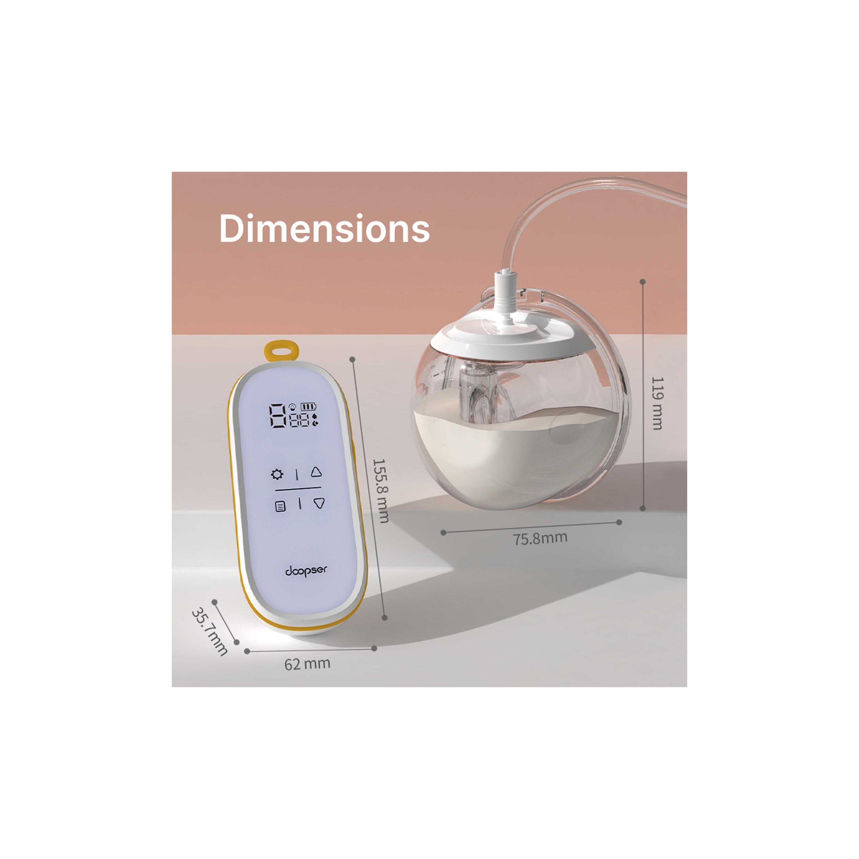 Doopser Electric Wearable Double Breast Pump - 240 ml Each-baby-feeding-breastfeedingandcare-image-9