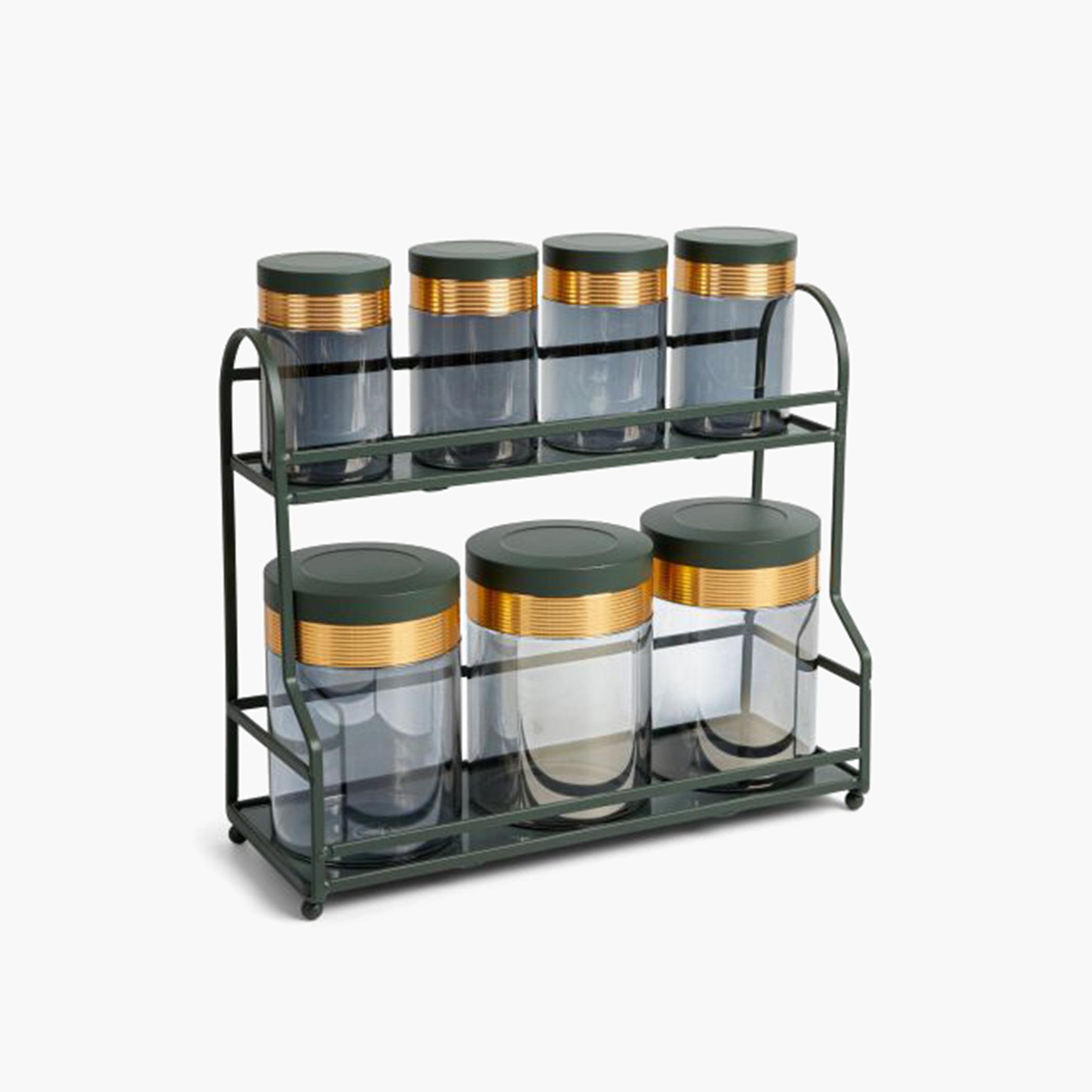 طقم علب بورسلان 7 قطع مع حامل من أوتانتيك-household-kitchen-foodstorage-containers-image-1