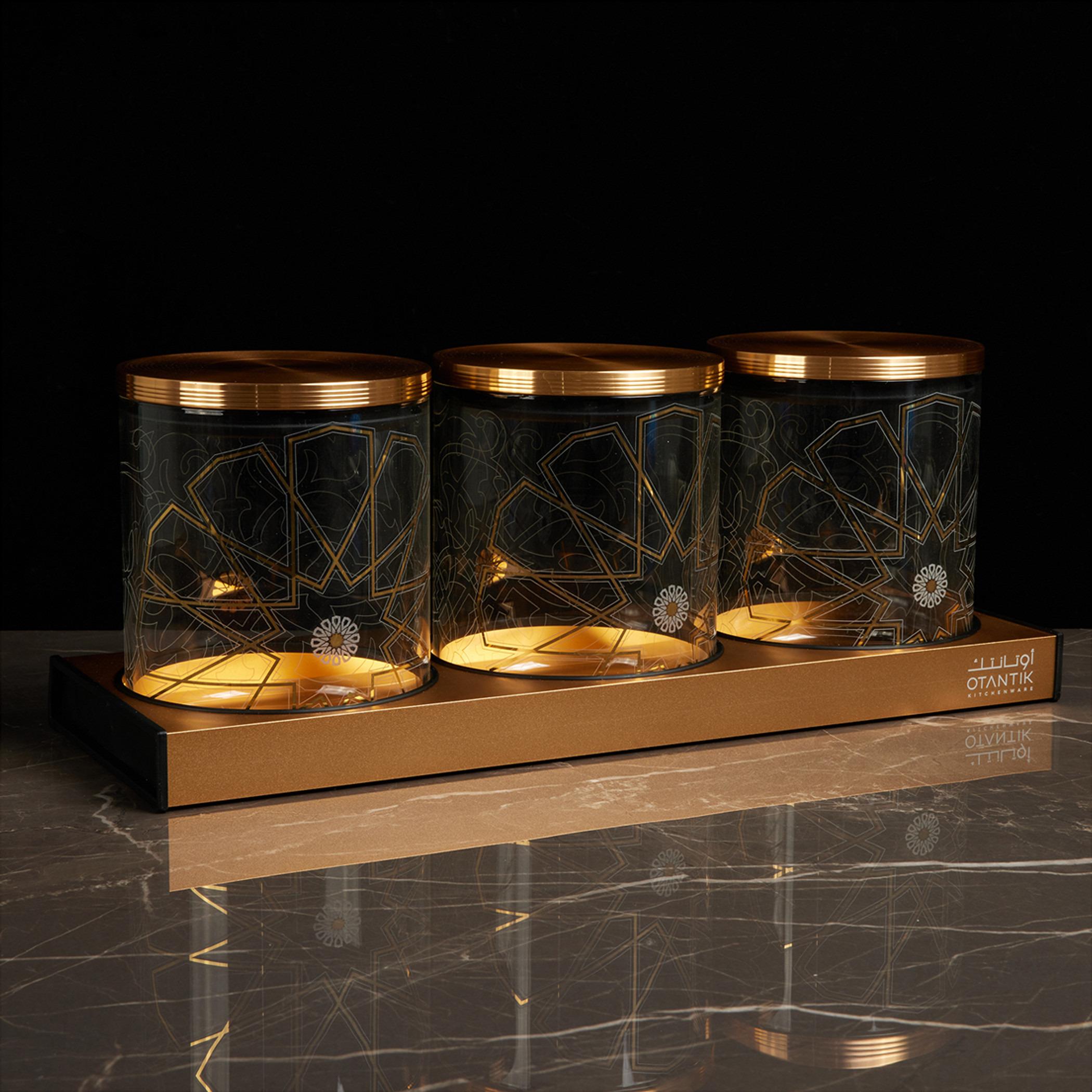 Decorative 4-Piece Jar with Tray Set-household-kitchen-cookware-cookwareandsets-image-2