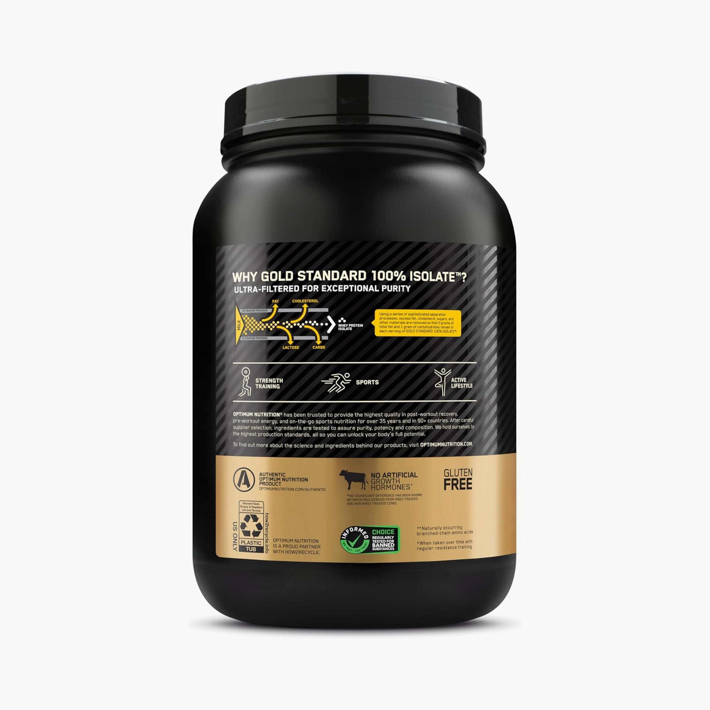 Optimum Nutrition Gold Standard 100% Isolate Whey Protein Powder, Vanilla, Gluten Free, 1.58 LB-sports-nutrition-proteins-image-2