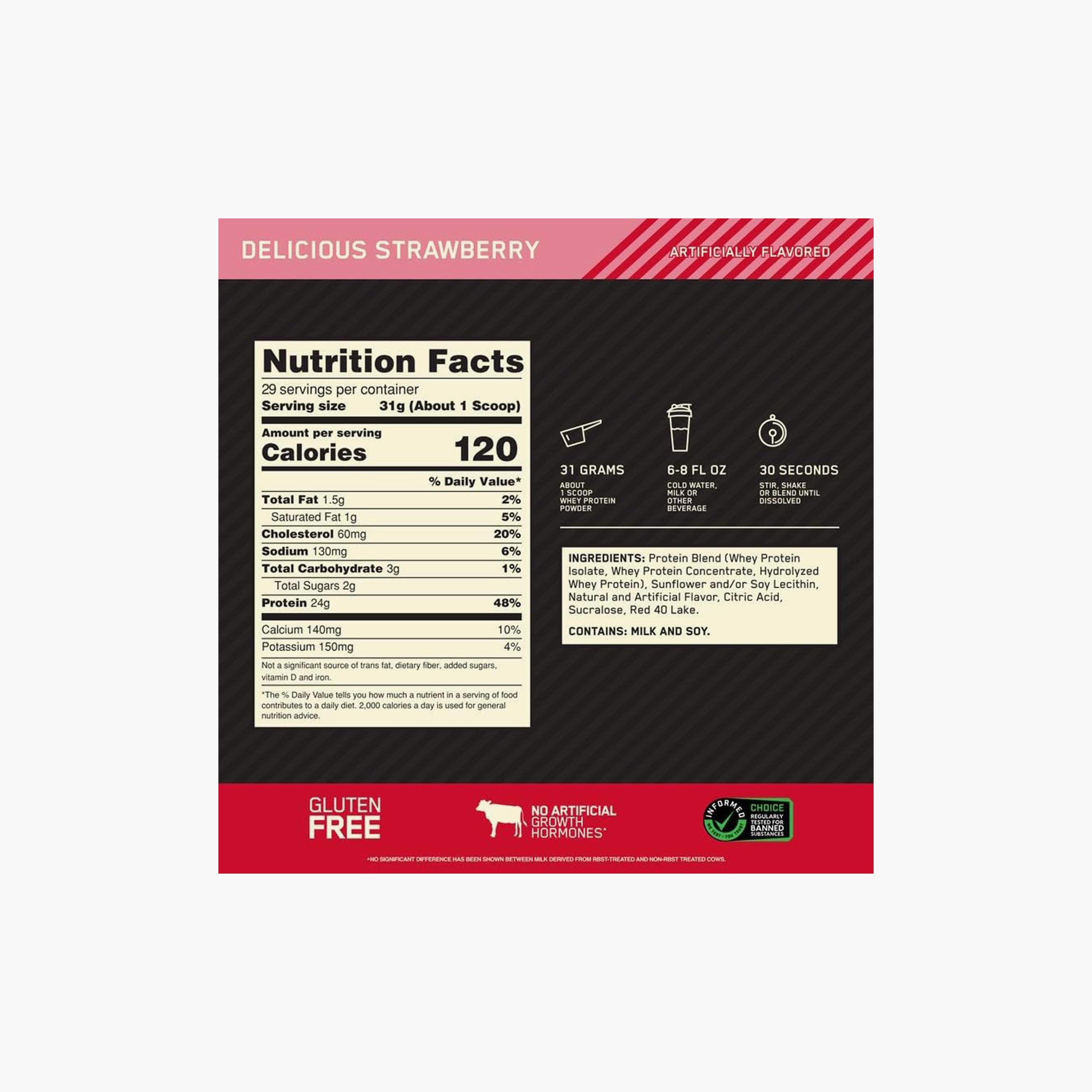 Optimum Nutrition 100% Whey Gold Standard, Strawberry, 2 LB-sports-nutrition-proteins-image-4