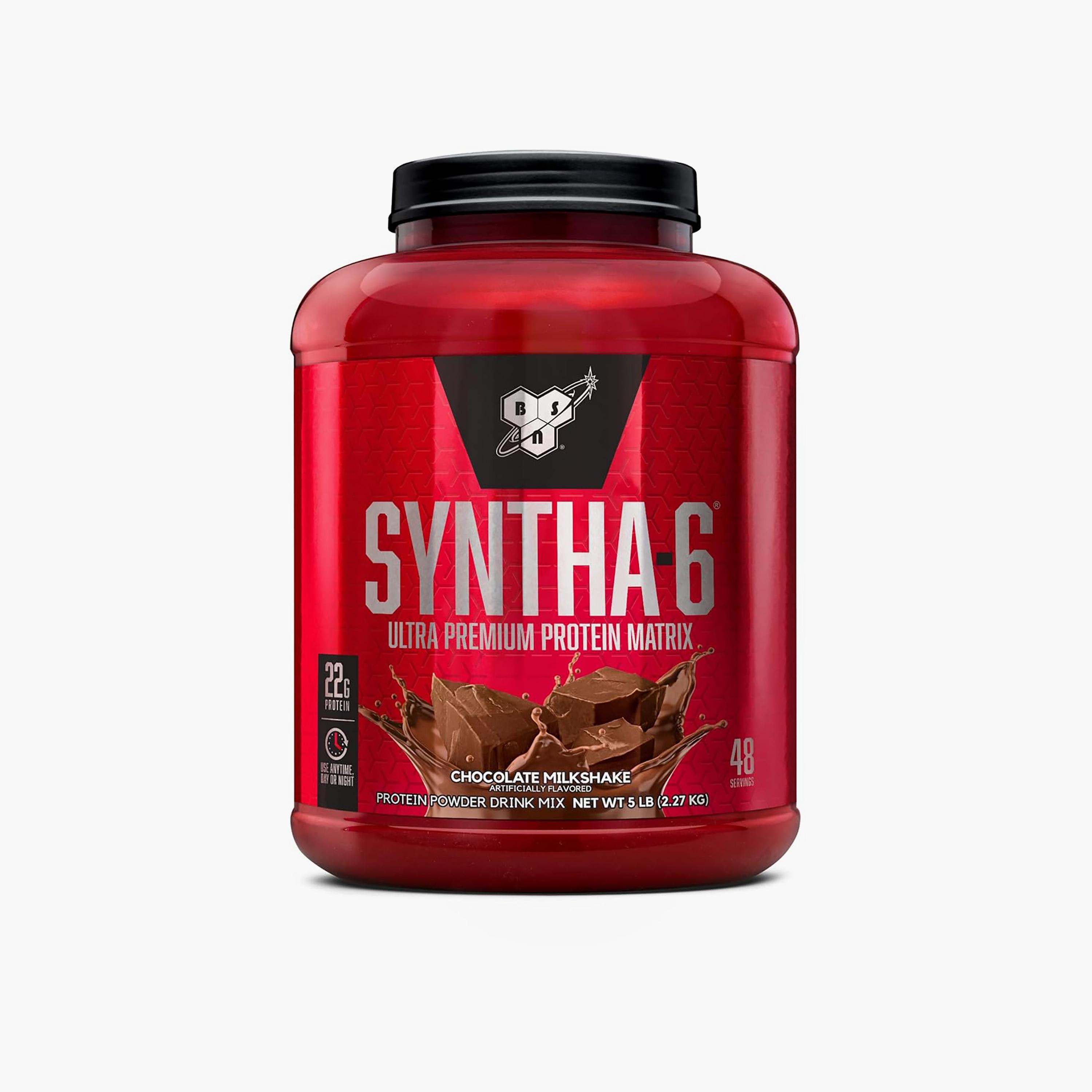 BSN Syntha-6 Chocolate Milkshake Protein Powder, 5 LB-sports-nutrition-proteins-image-1