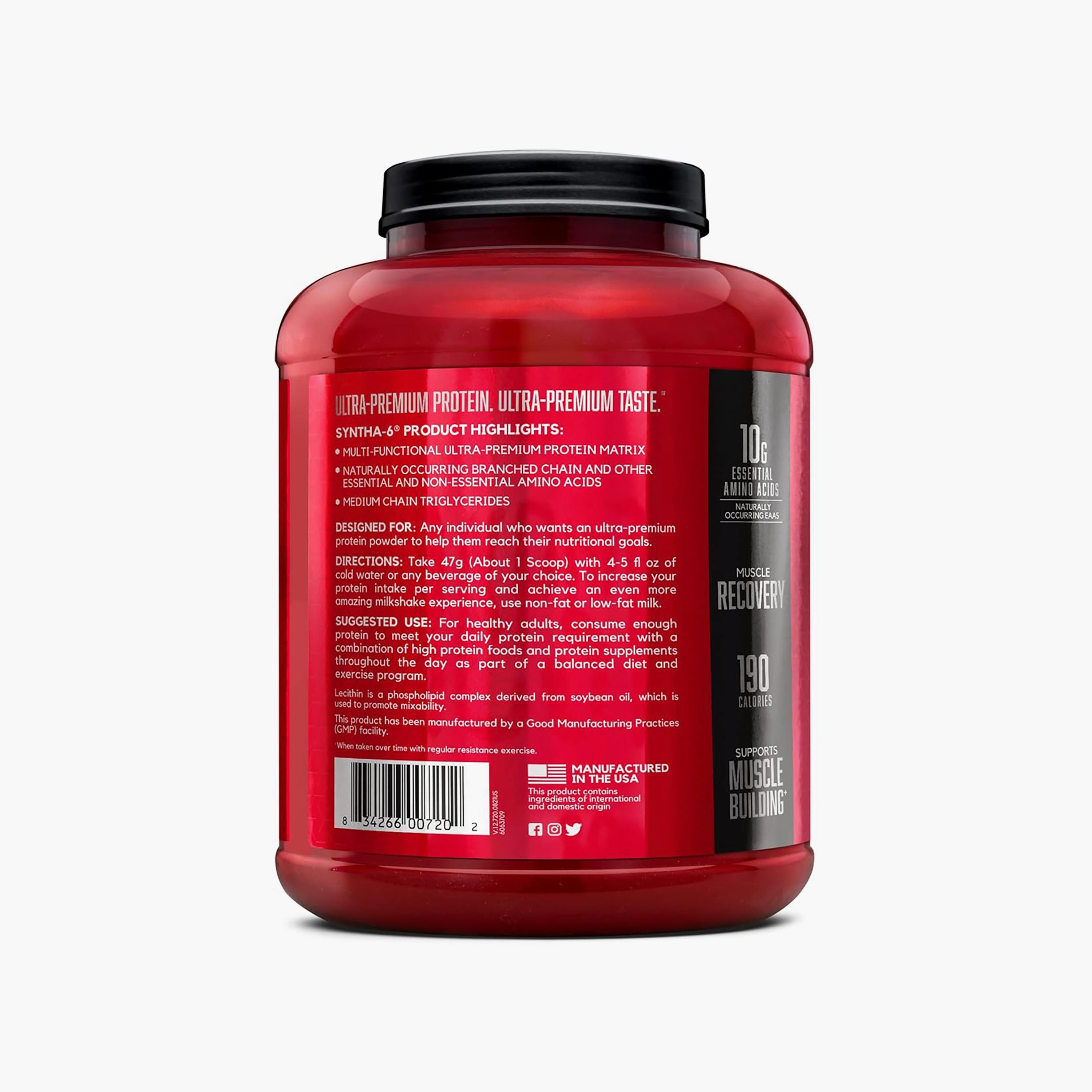 BSN Syntha-6 Chocolate Milkshake Protein Powder, 5 LB-sports-nutrition-proteins-image-2