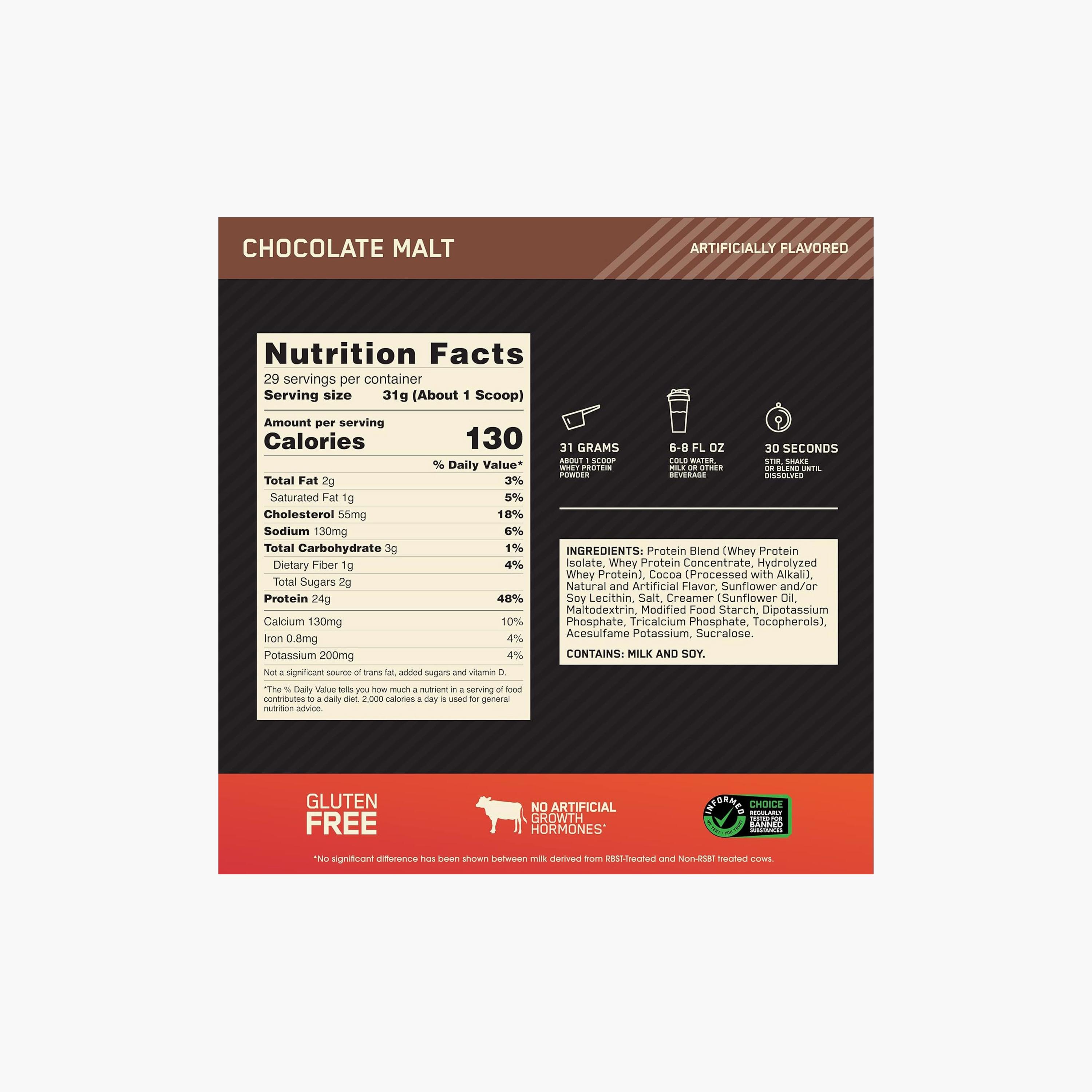 Optimum Nutrition 100% Whey Gold Standard Chocolate Malt 2LB-sports-nutrition-proteins-image-4