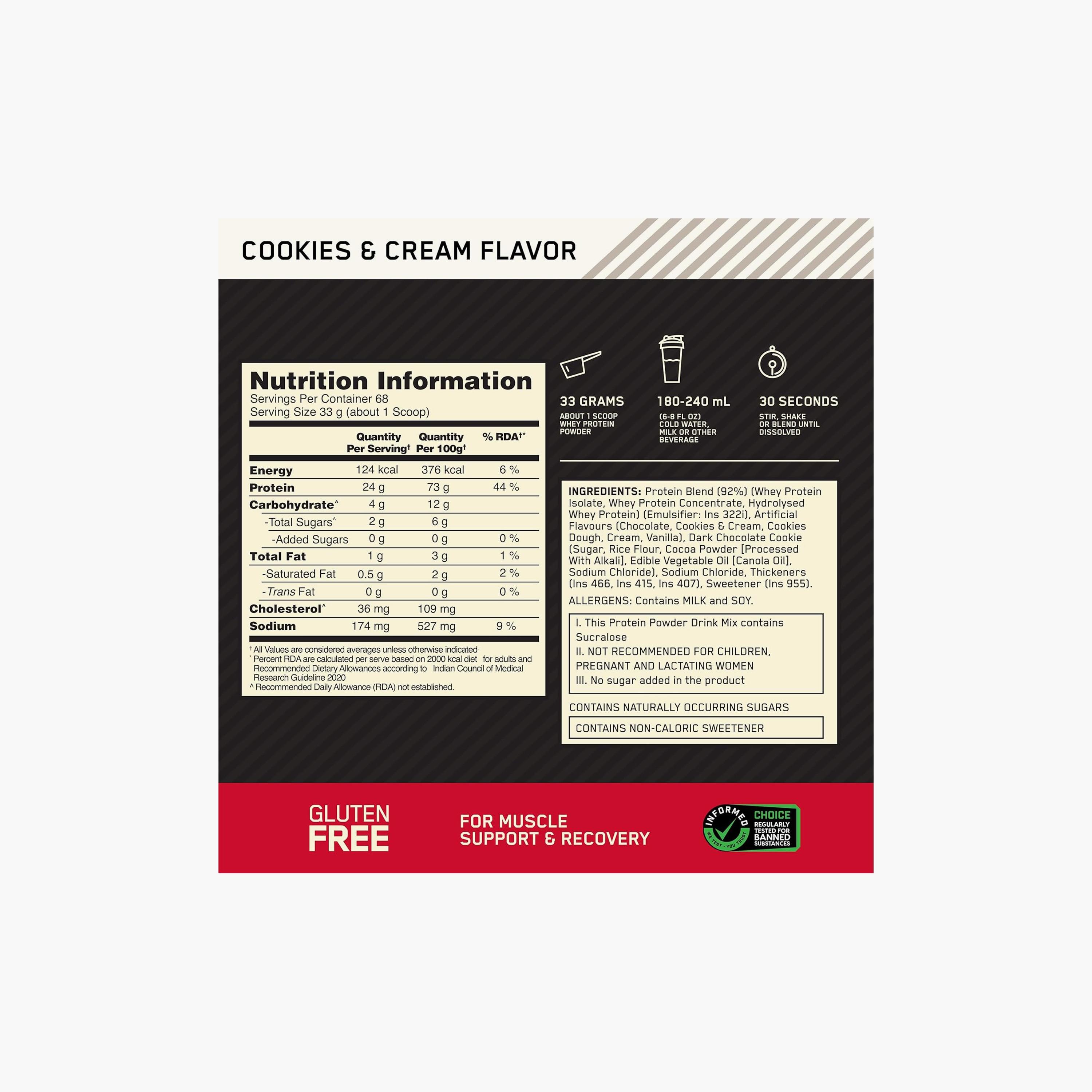 واي 100% جولد ستاندارد مسحوق البروتين كوكيز وكريم  4.65 رطل من أوبتيموم نيوتريشن-sports-nutrition-proteins-image-4