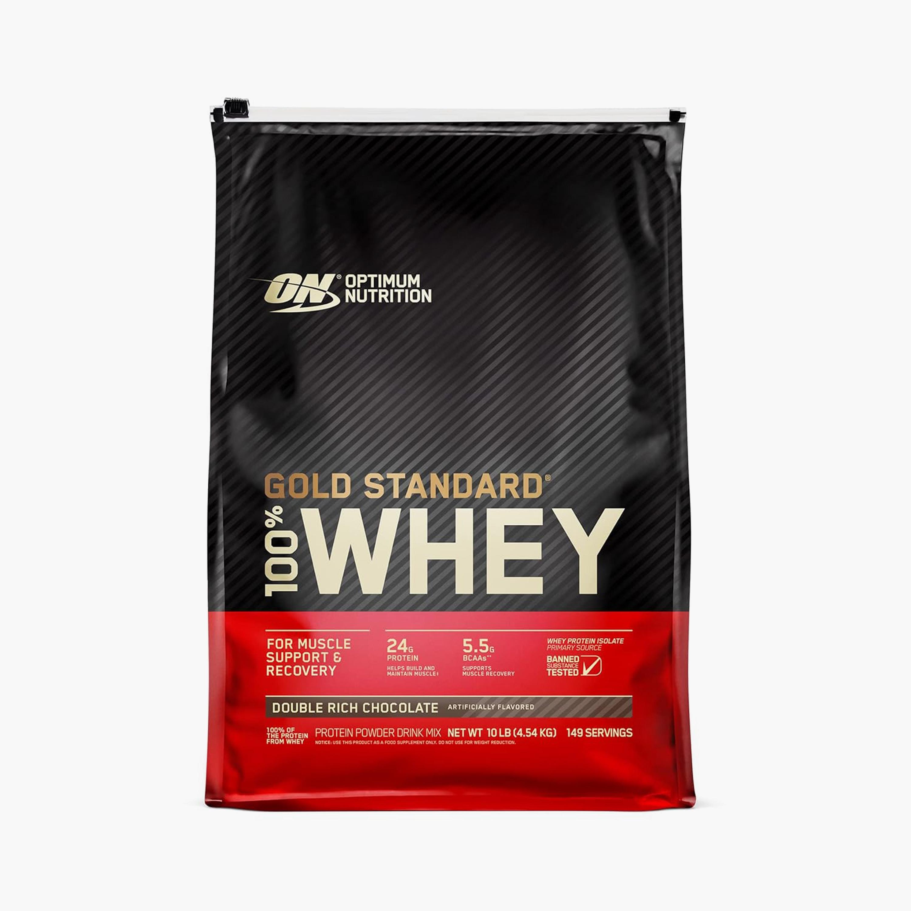 Optimum Nutrition 100% Whey Gold Standard Double Rich Chocolate 10 LB-sports-nutrition-proteins-image-1