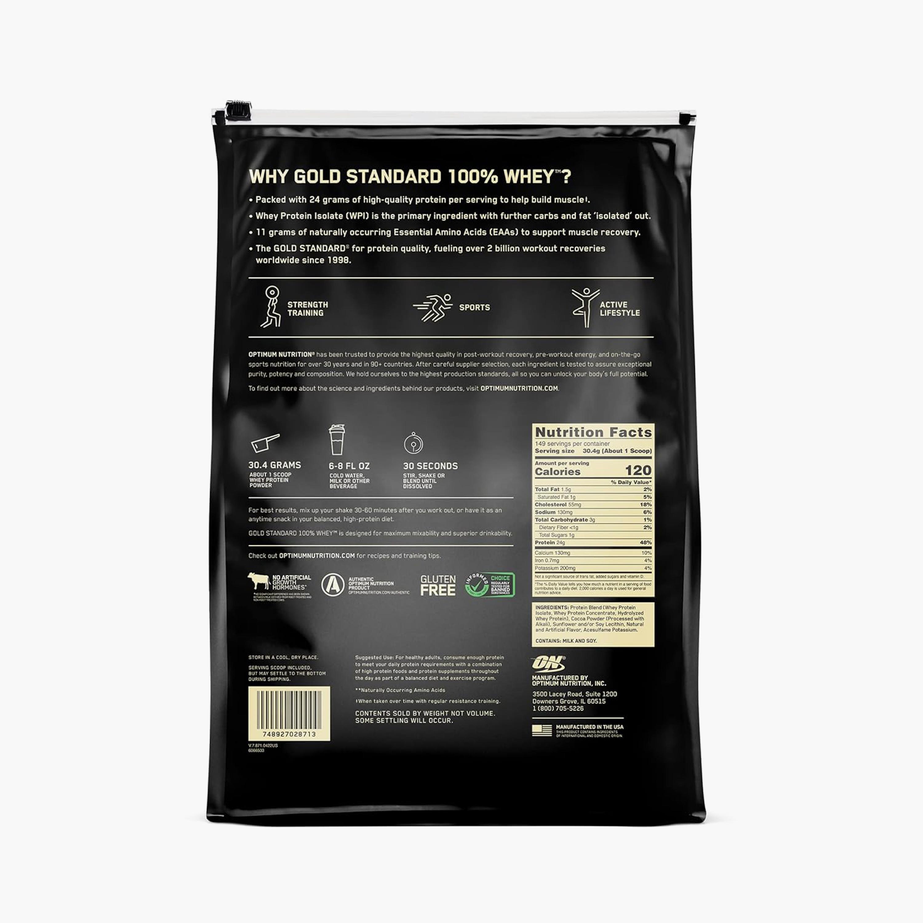 Optimum Nutrition 100% Whey Gold Standard Double Rich Chocolate 10 LB-sports-nutrition-proteins-image-2