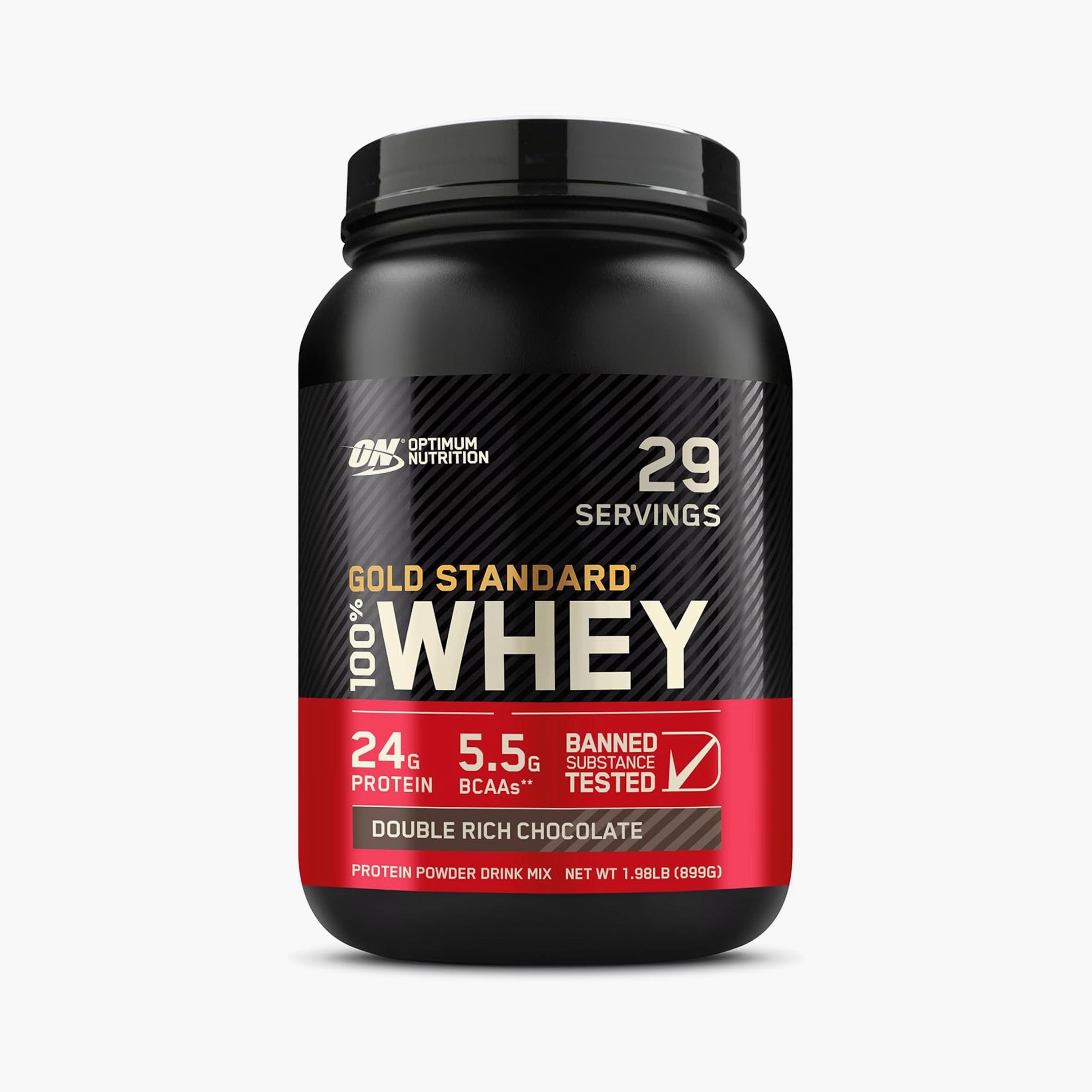 Optimum Nutrition 100% Whey Gold Standard Double Rich Chocolate 2LB-sports-nutrition-proteins-image-1