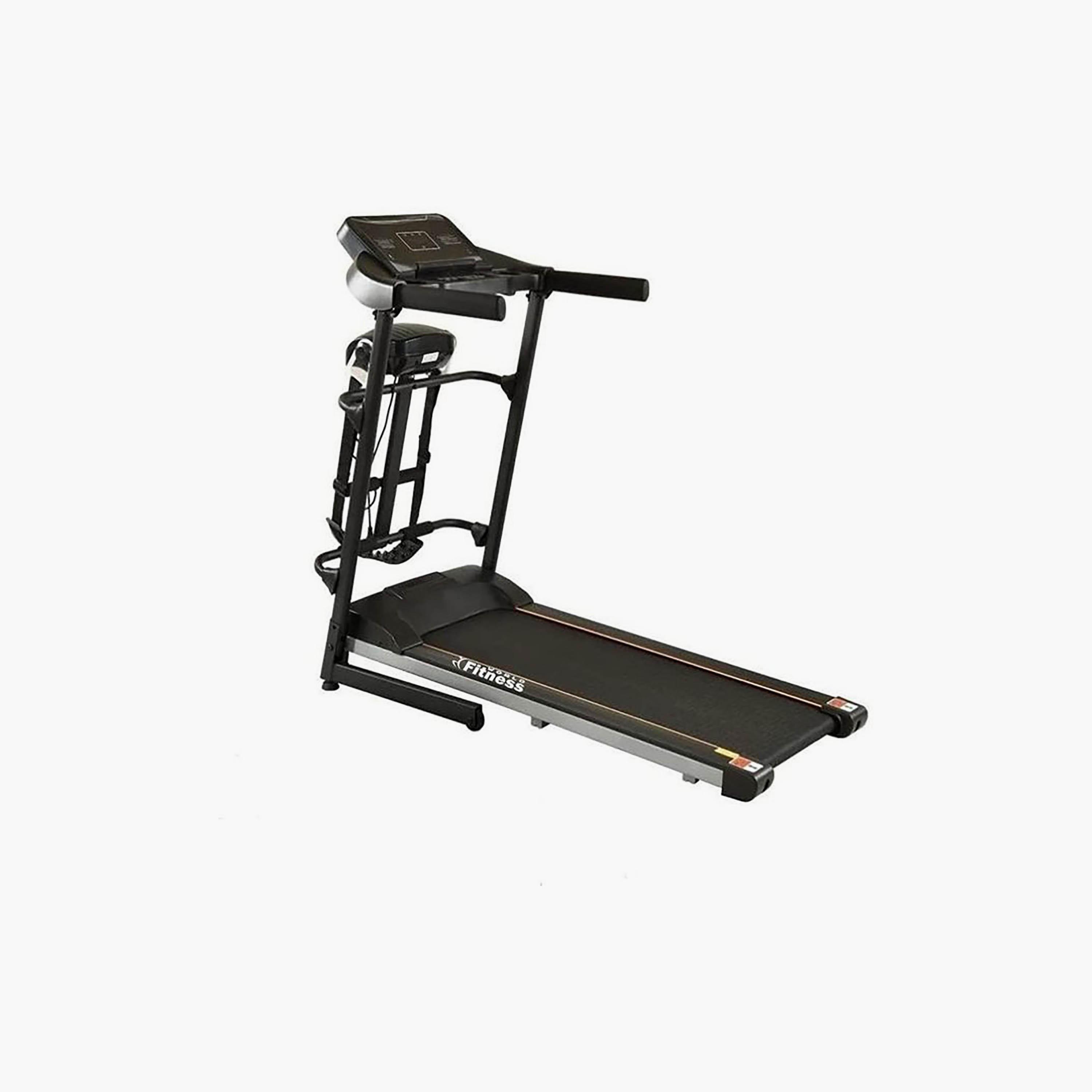 Fitness World Electric Treadmill with Massager 35 kg 146 x 72.5 x 25.5 cm - Black | N51306383A-sports-gear-gym-image-1