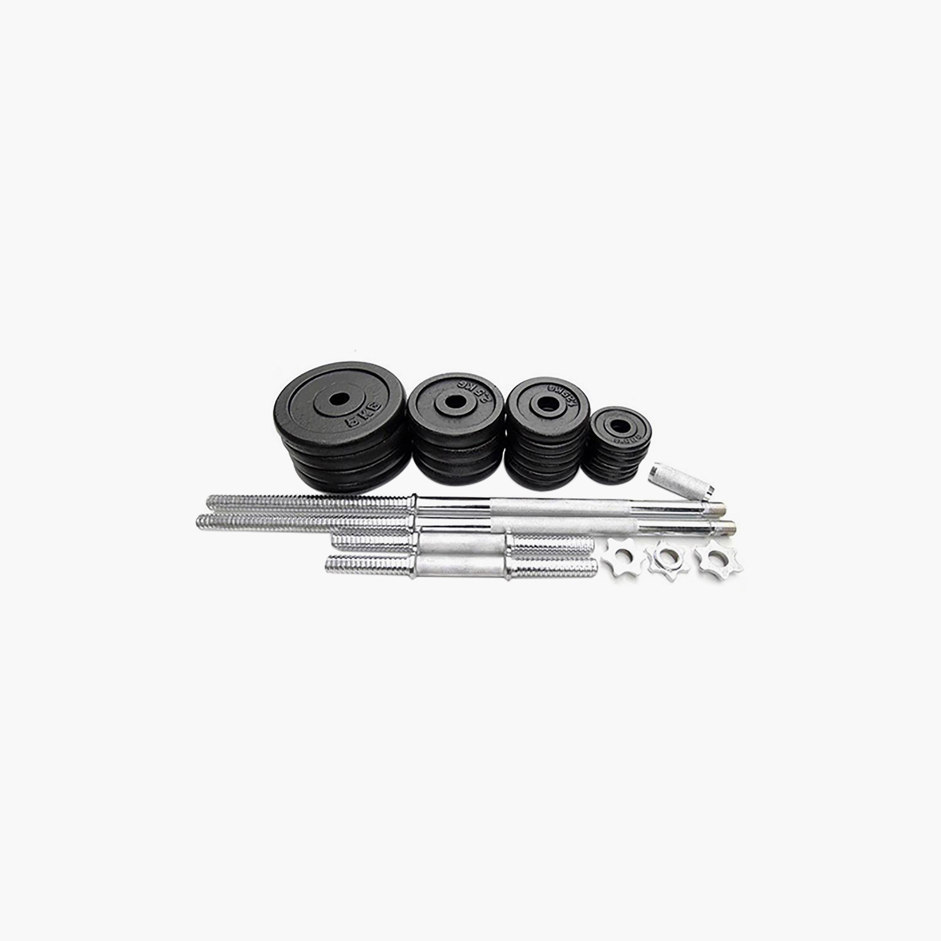 Fitness World 3-Piece Home Gym Set 50 kg - Black | N12519799A-sports-gear-gym-image-1