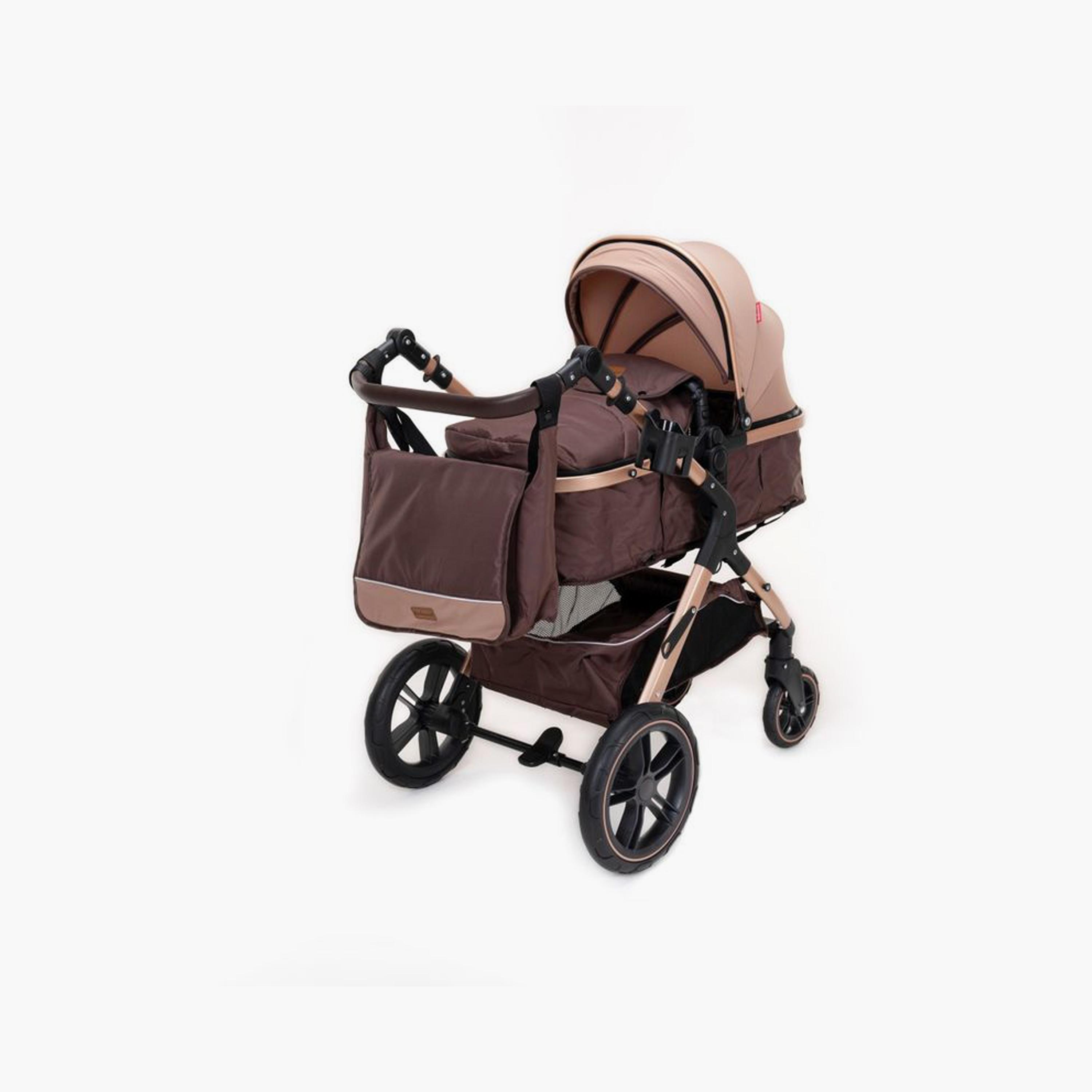 عربة أطفال هاي لاندسكيب قابلة للطي مع عجلة مطاطية من بيليكوو - كاكي-baby-gear-strollersandprams-travelsystems-image-4